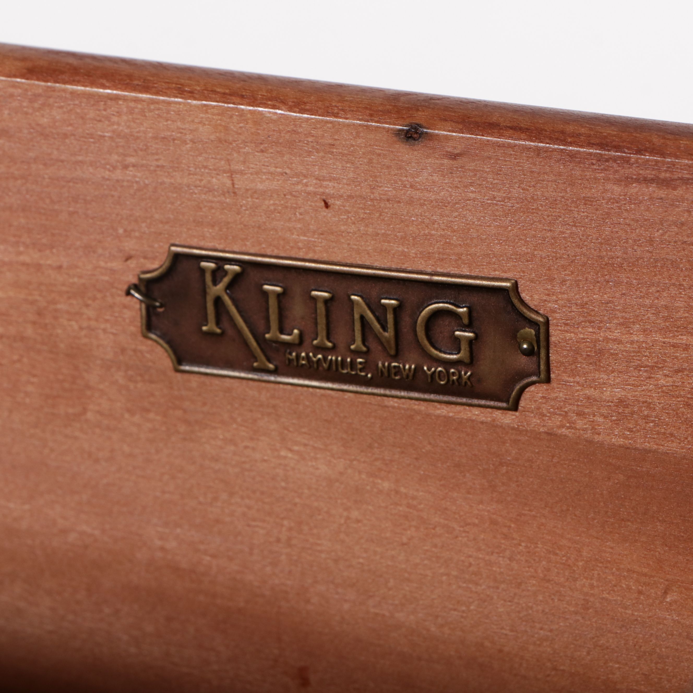 Kling Chippendale Style Mahogany Finish Chest on Chest Style Desk