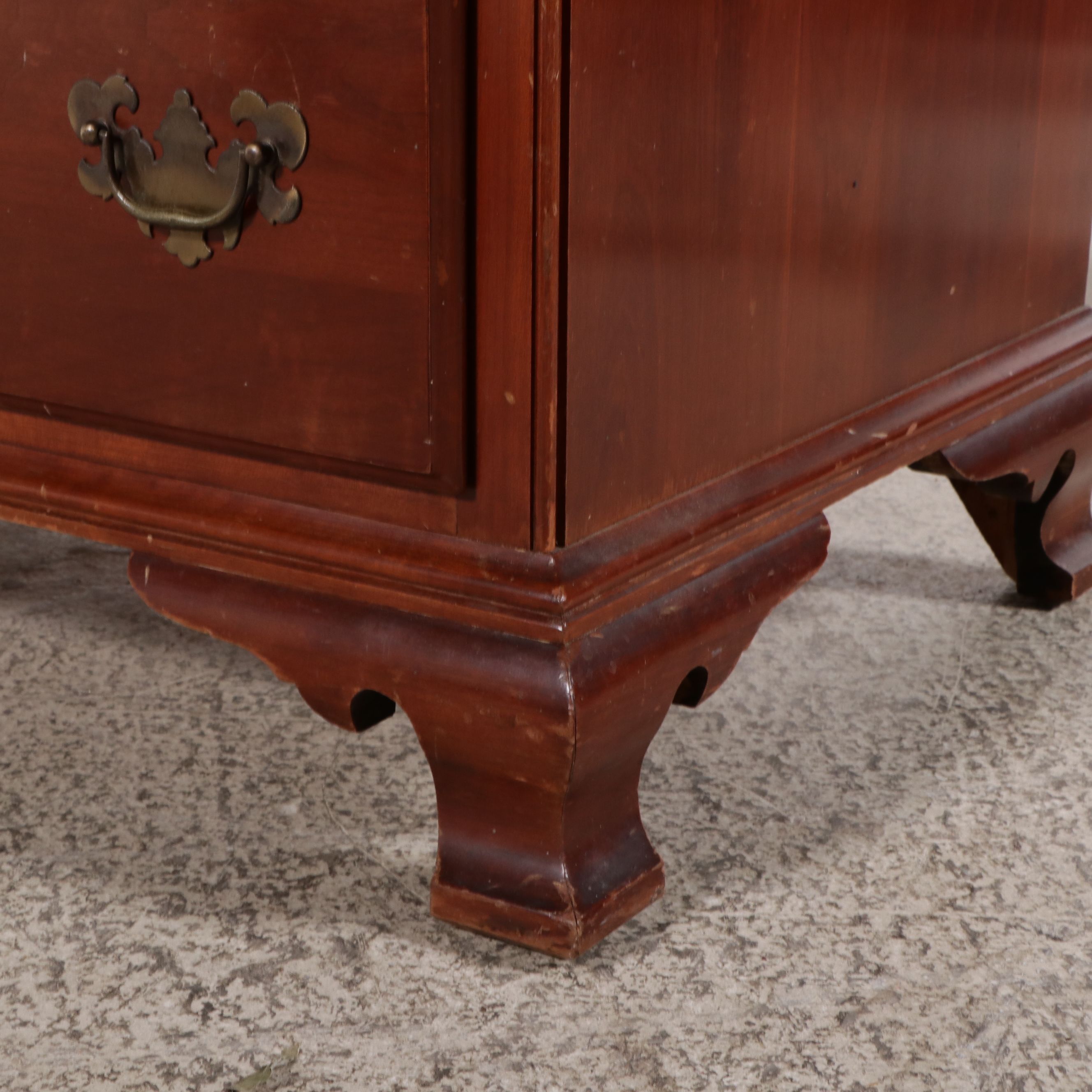 Kling Chippendale Style Mahogany Finish Chest on Chest Style Desk