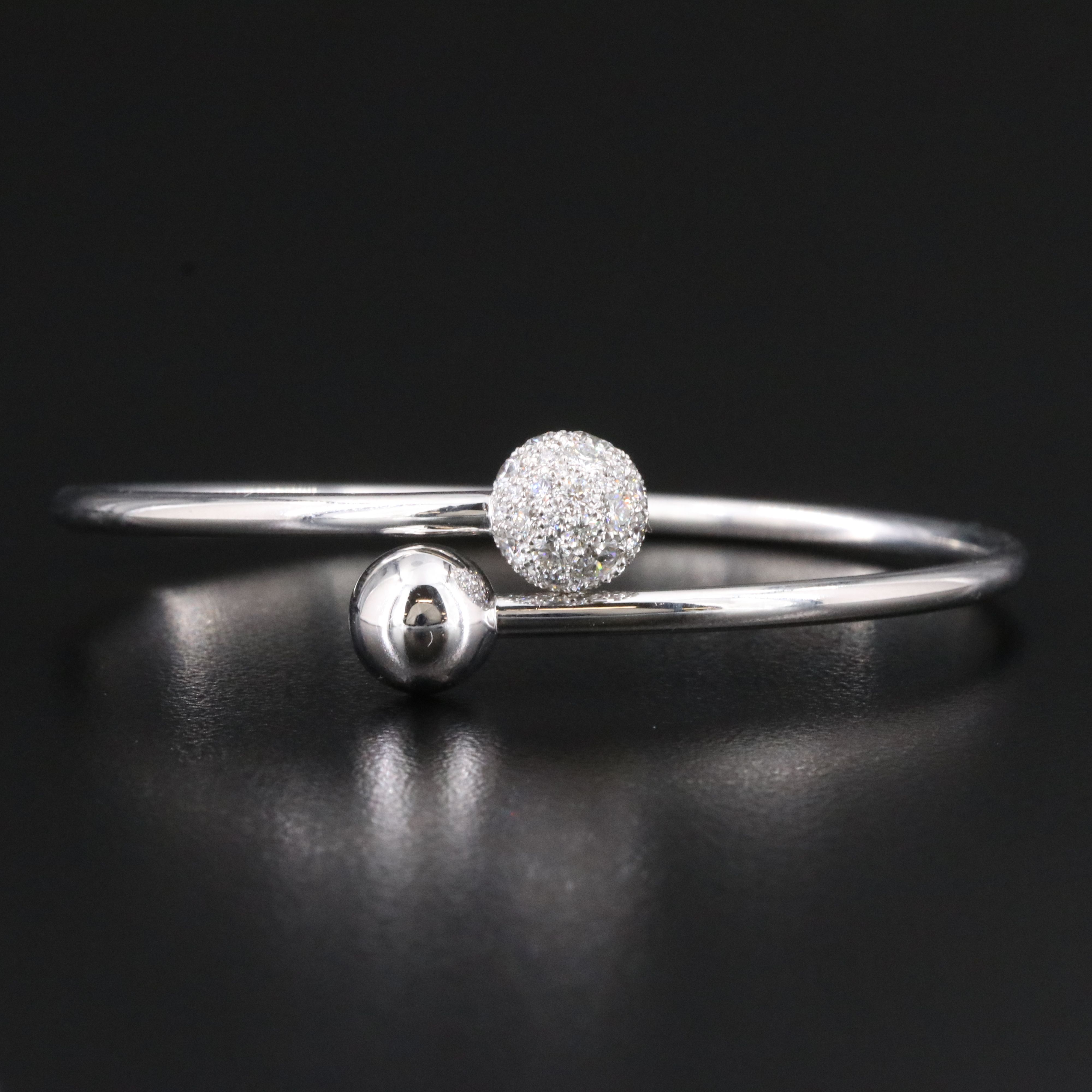 Tiffany & Co. HardWear 18K 0.73 CTW Diamond Ball Bypass Bracelet