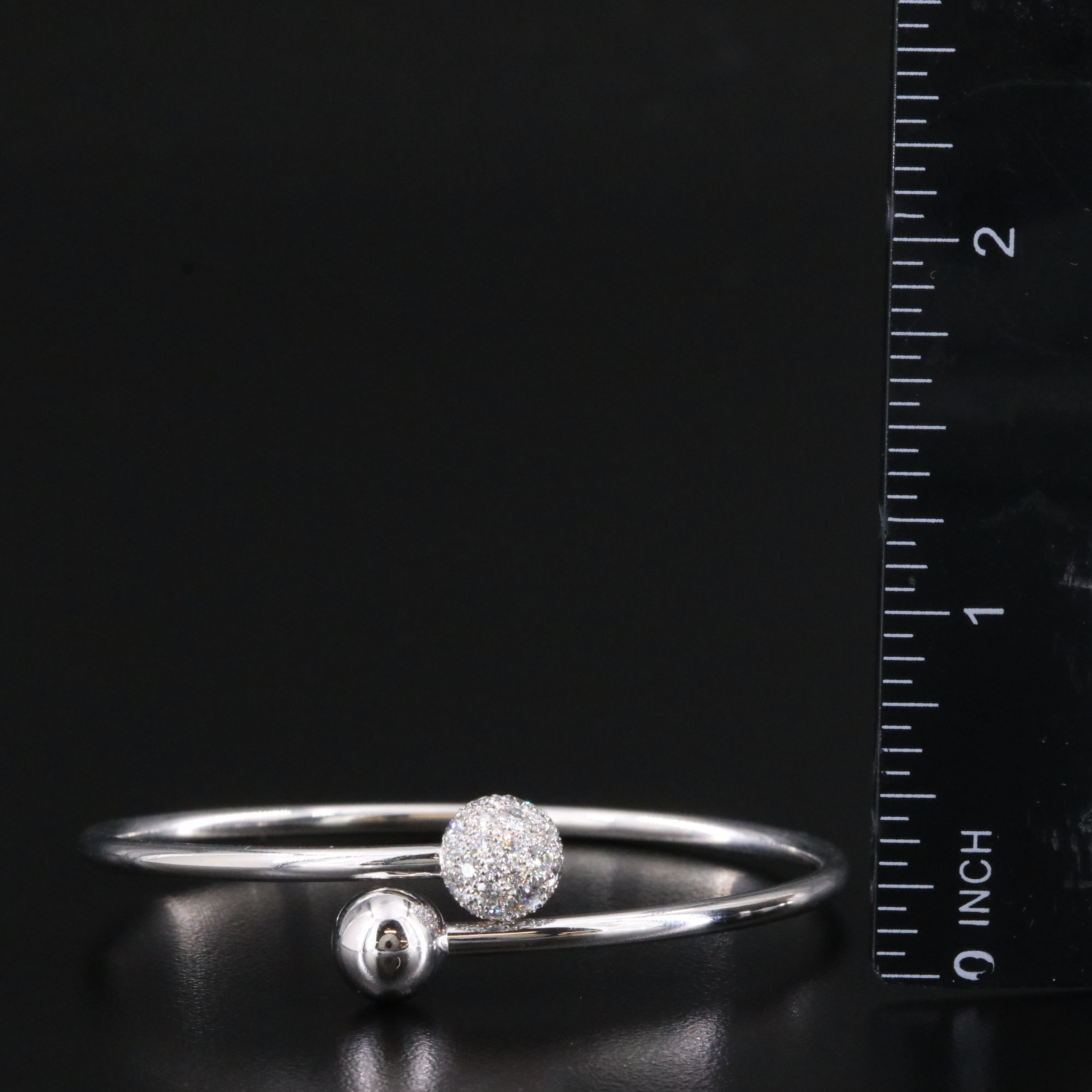 Tiffany & Co. HardWear 18K 0.73 CTW Diamond Ball Bypass Bracelet
