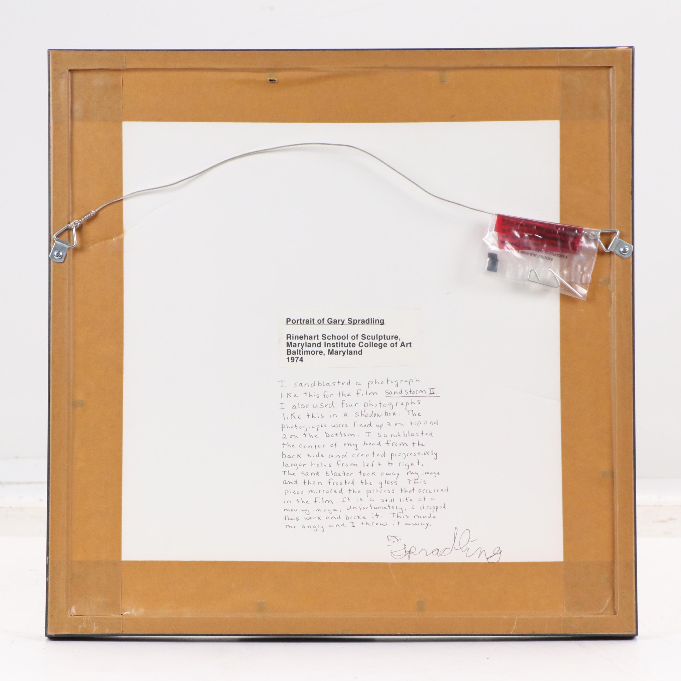 Gary Spradling Digital Photography Self Portrait, 1974