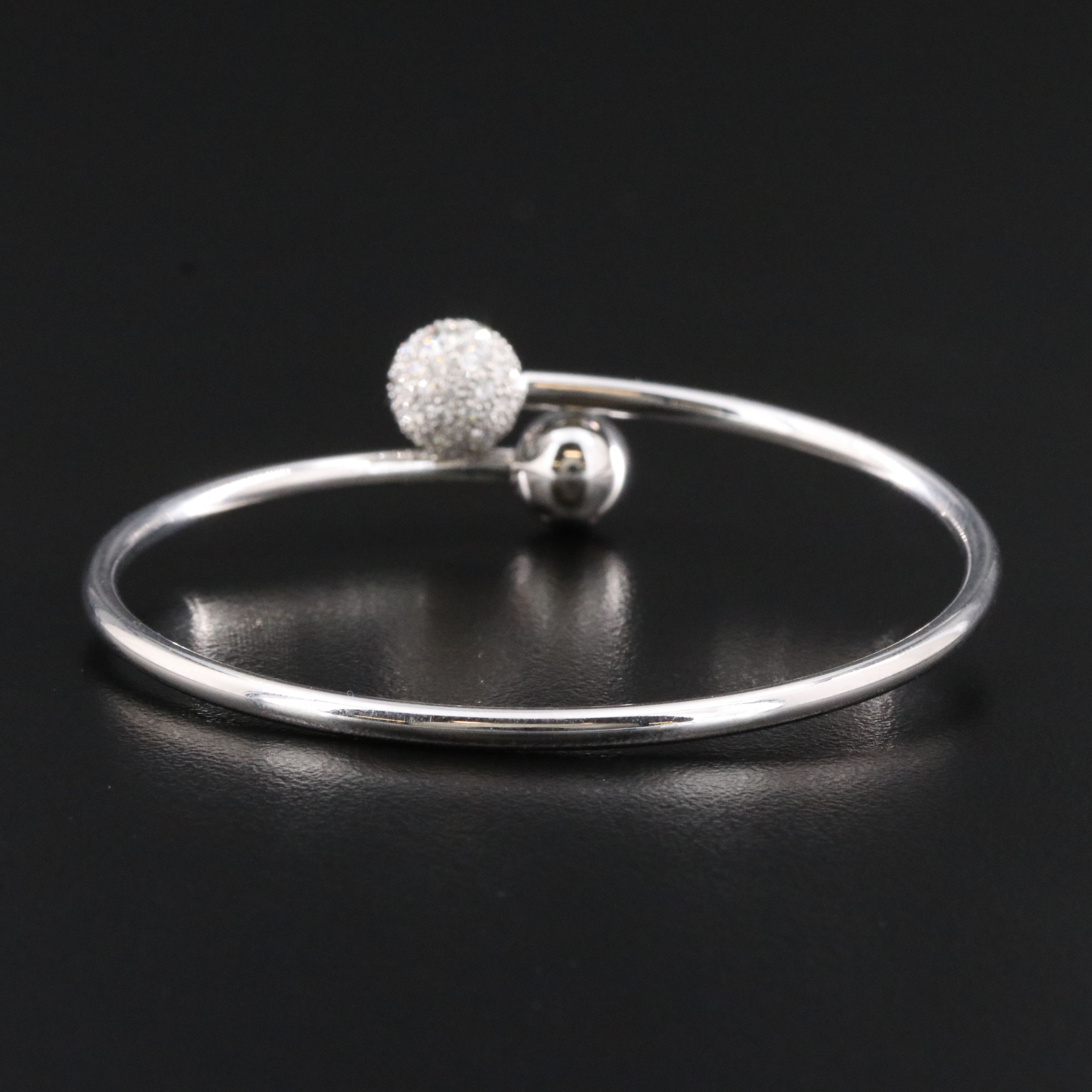 Tiffany & Co. HardWear 18K 0.73 CTW Diamond Ball Bypass Bracelet
