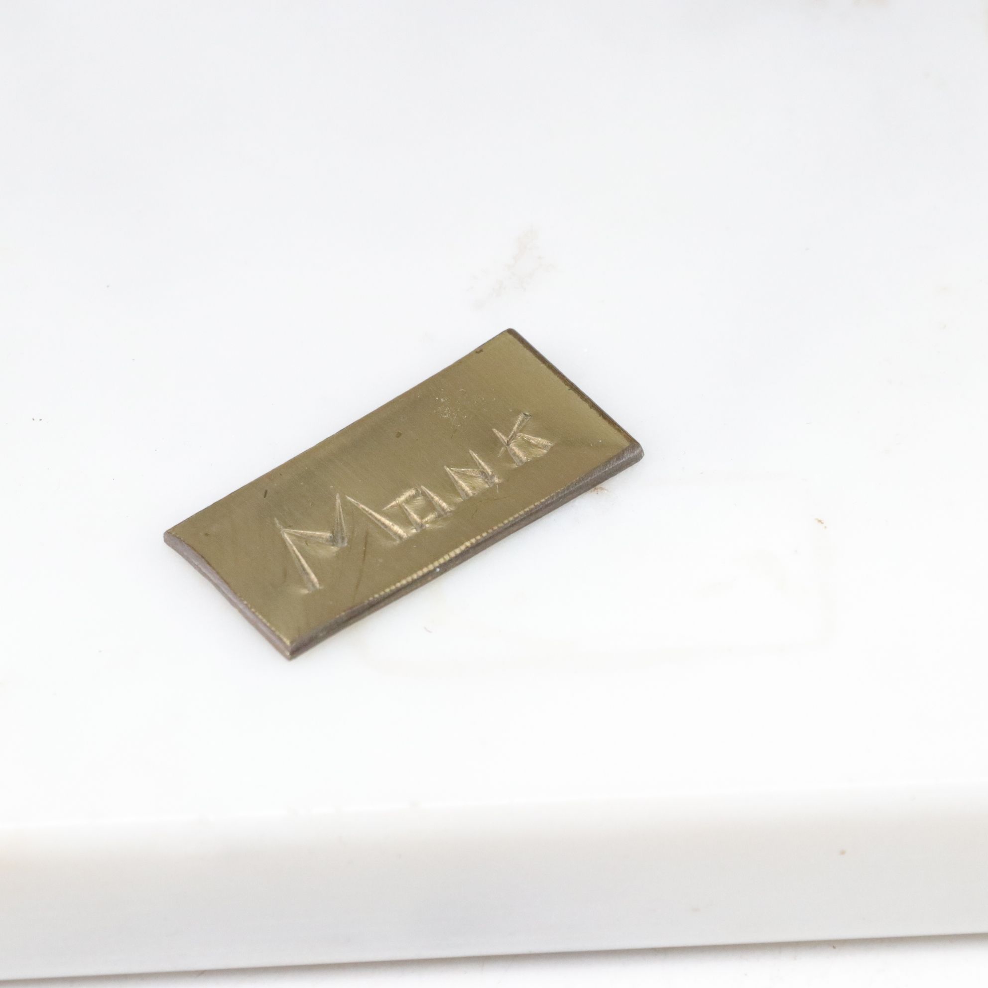 Pierced Metal "Monk" Dog Statuette on Marble Base