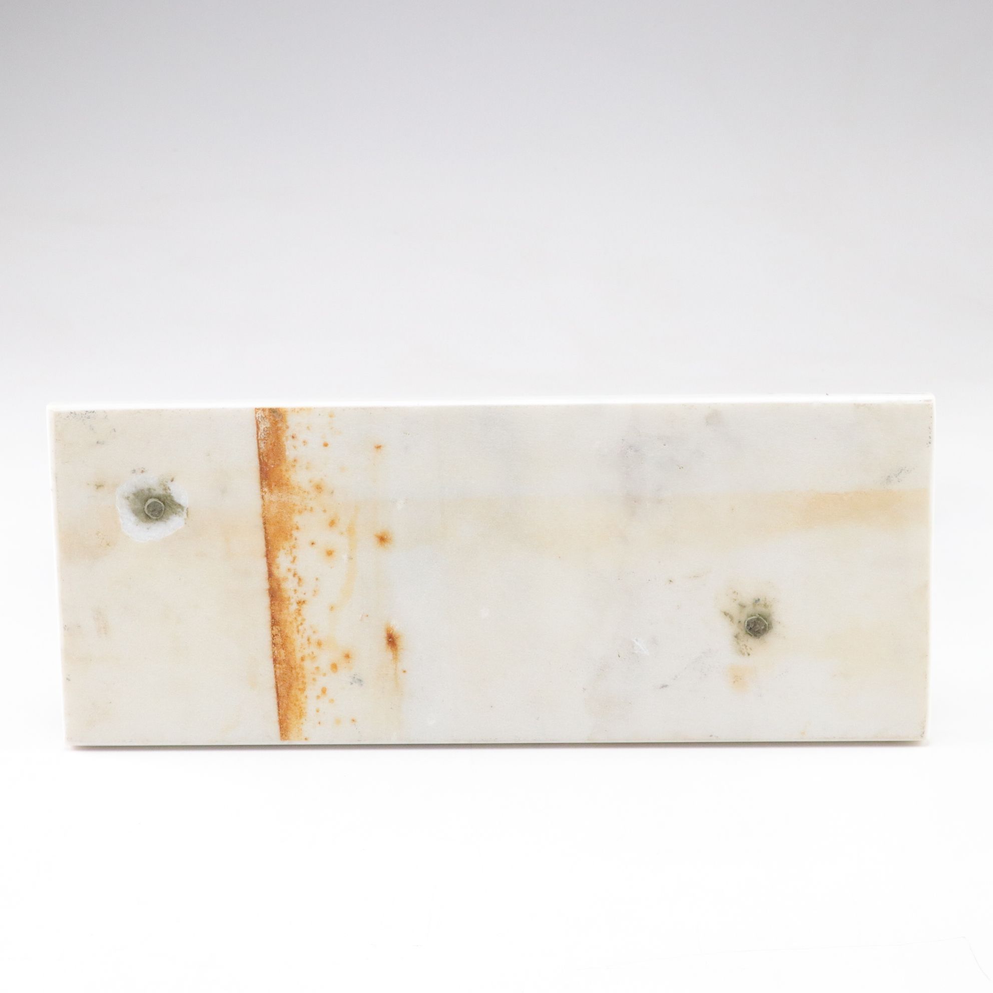 Pierced Metal "Monk" Dog Statuette on Marble Base