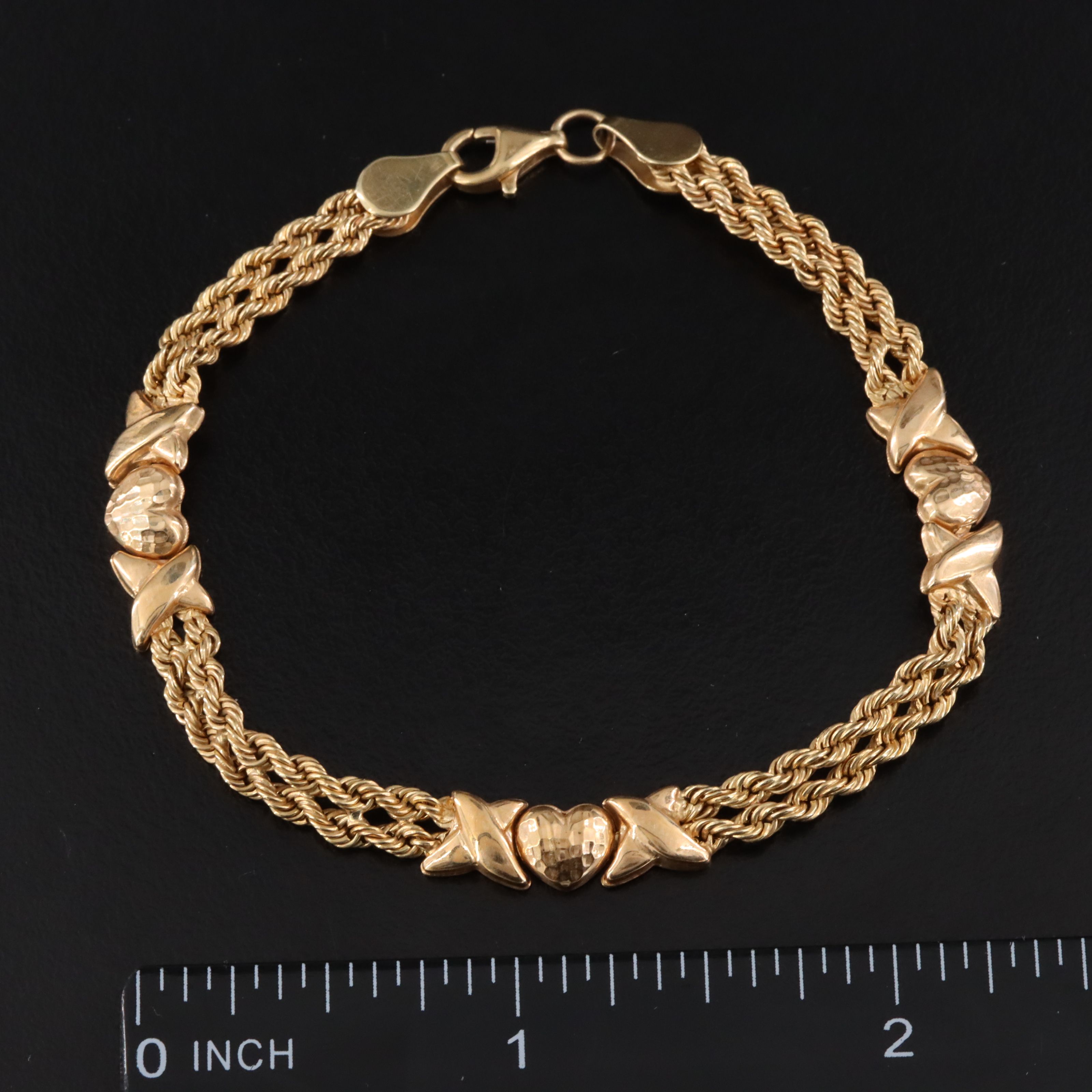 10K "XO" Station Bracelet