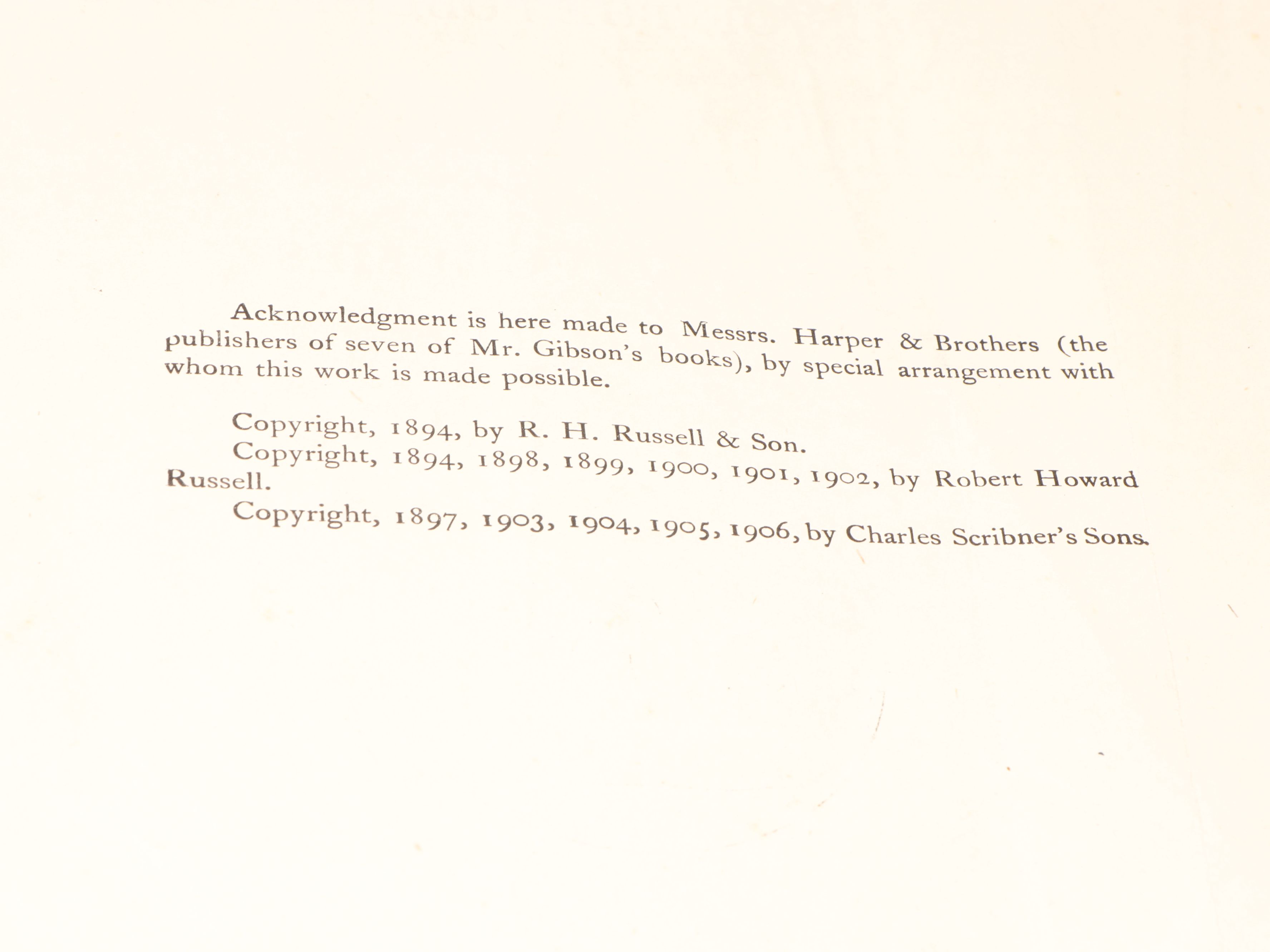 Illustrated "The Gibson Book" by Charles Dana Gibson, 1907