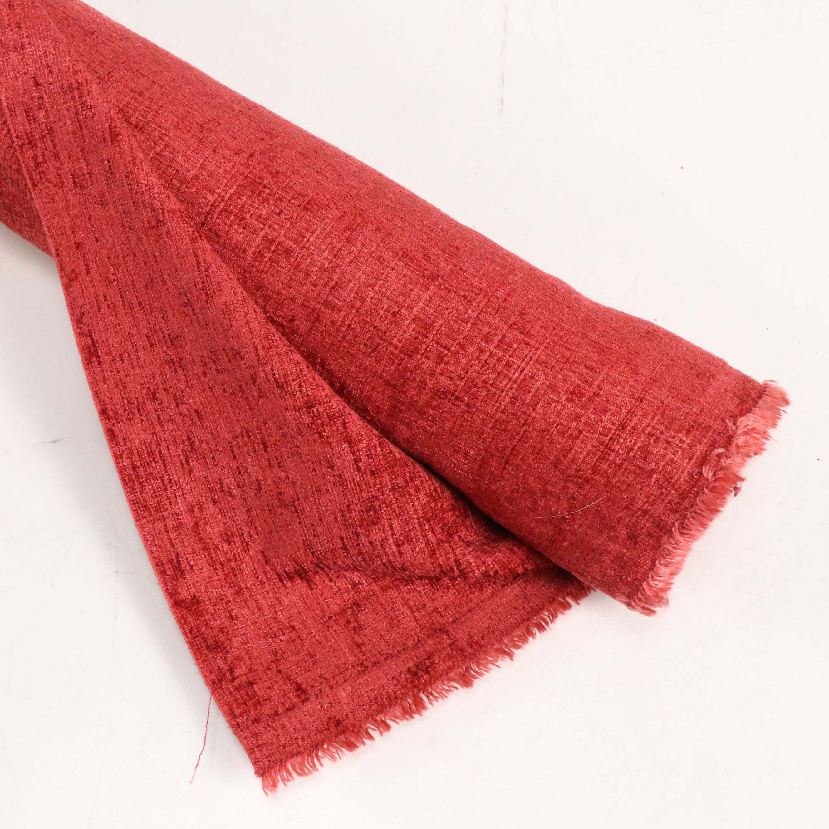 GH Red Chenille Upholstery Fabric Bolt
