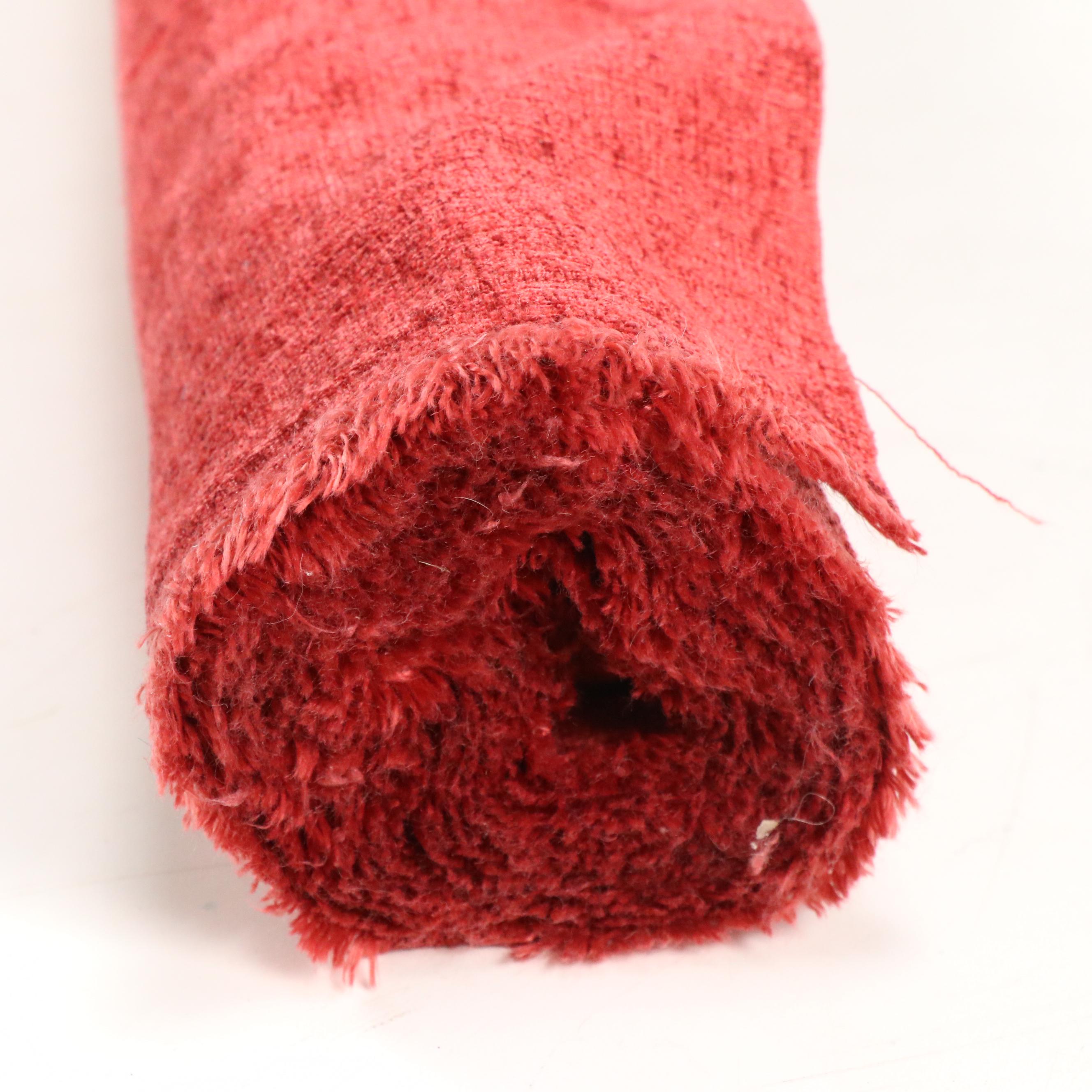 GH Red Chenille Upholstery Fabric Bolt