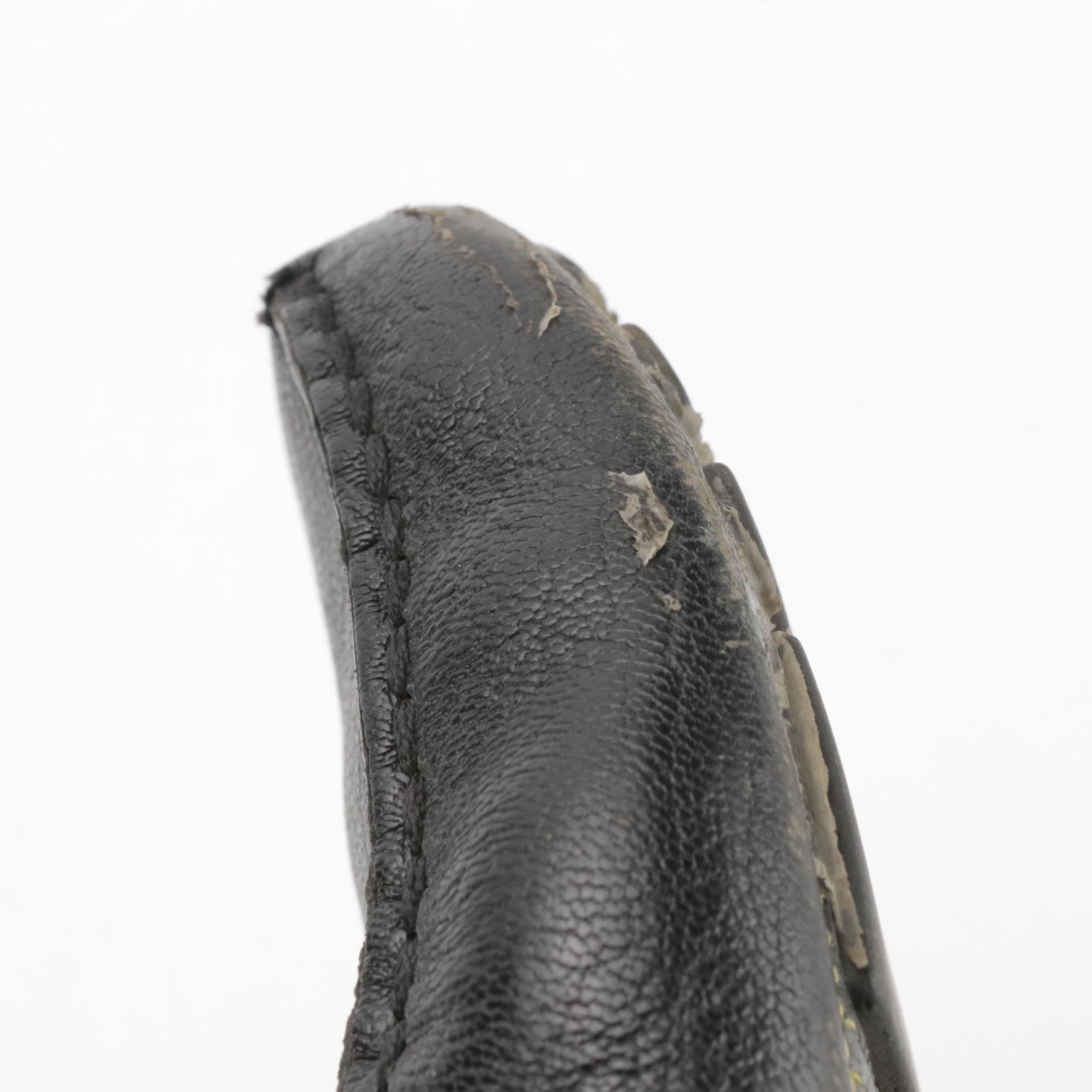 Louis Vuitton Suhali Studded Driving Loafers in Black Goatskin Leather