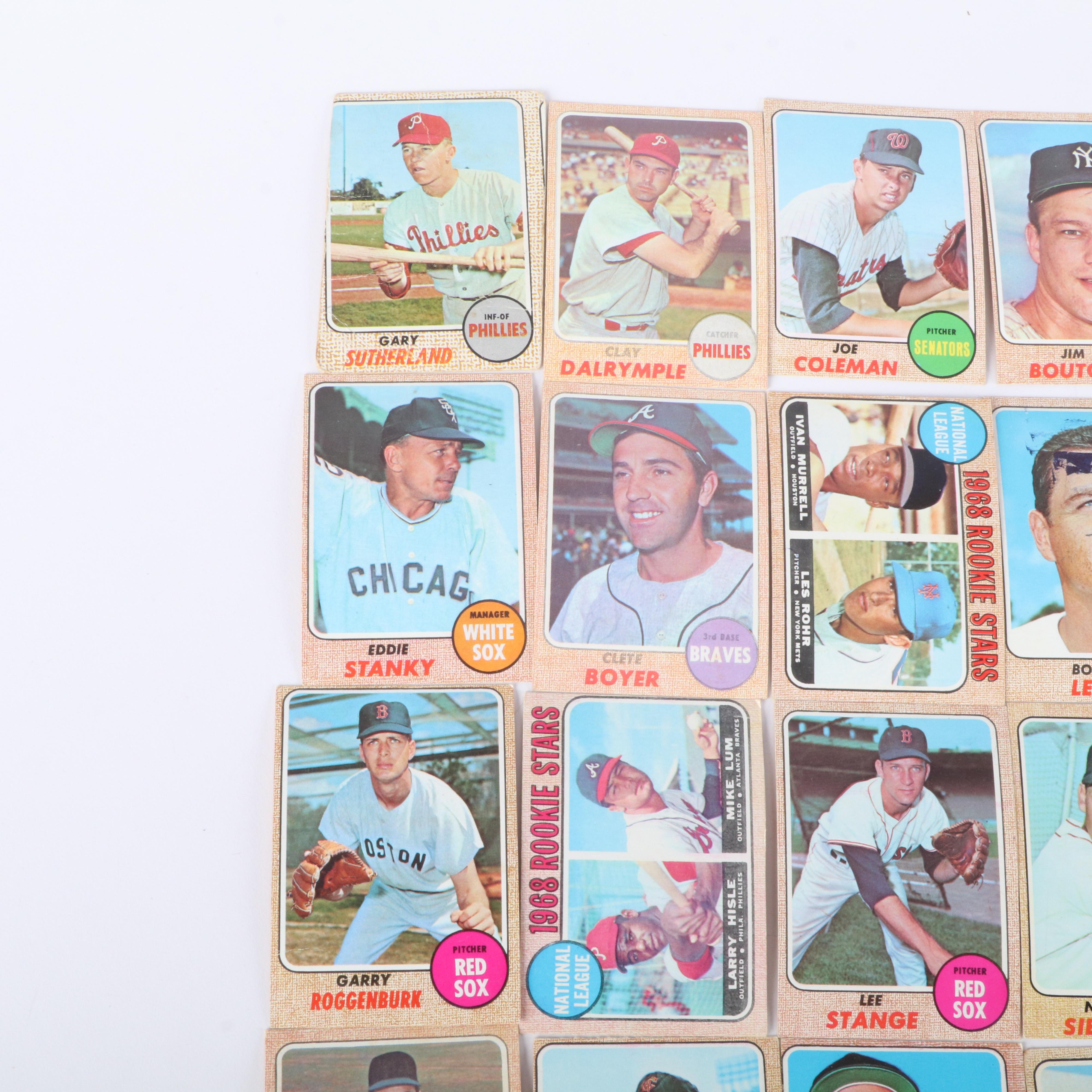 1968 Topps Baseball Cards Featuring Johnny Bench Rookie and More