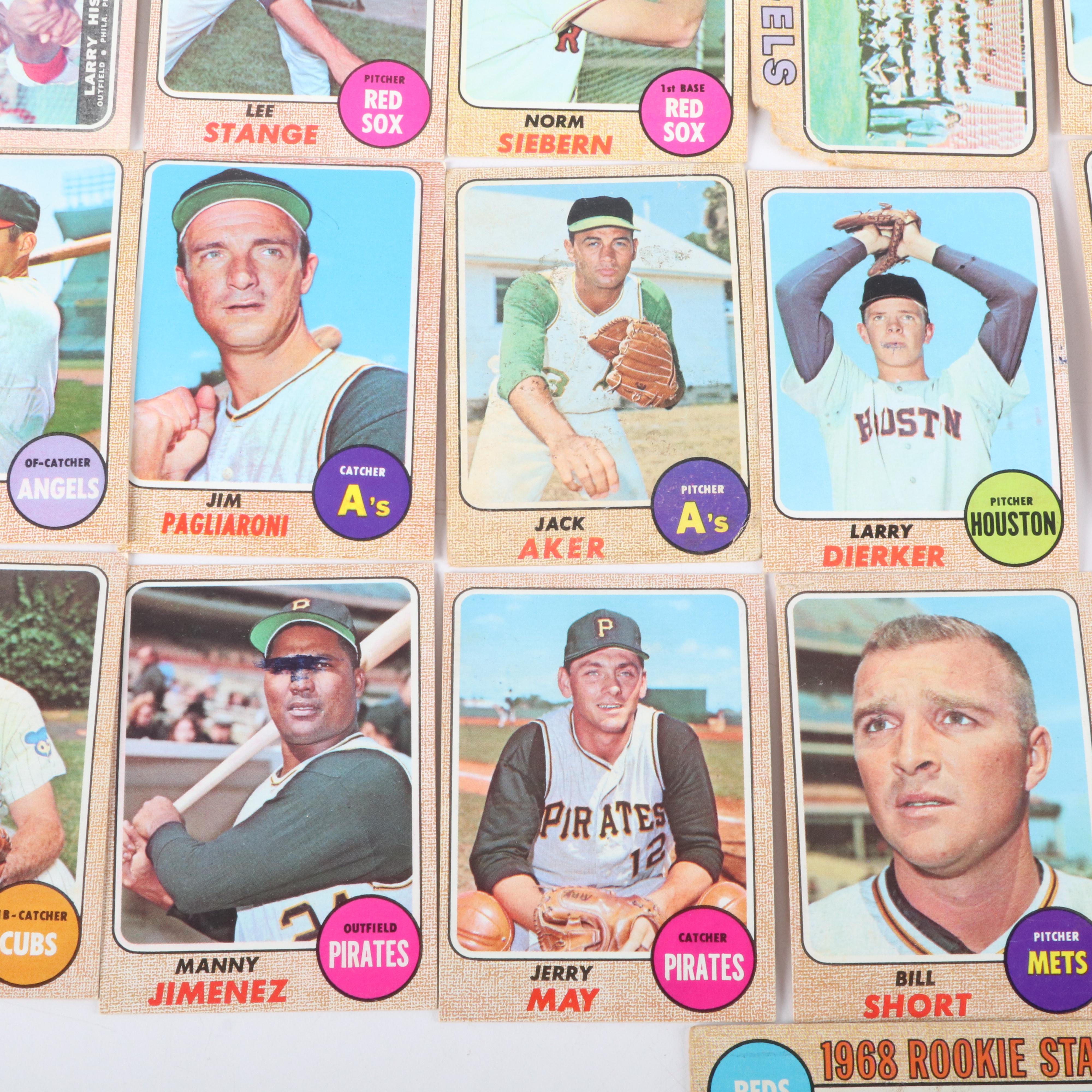 1968 Topps Baseball Cards Featuring Johnny Bench Rookie and More