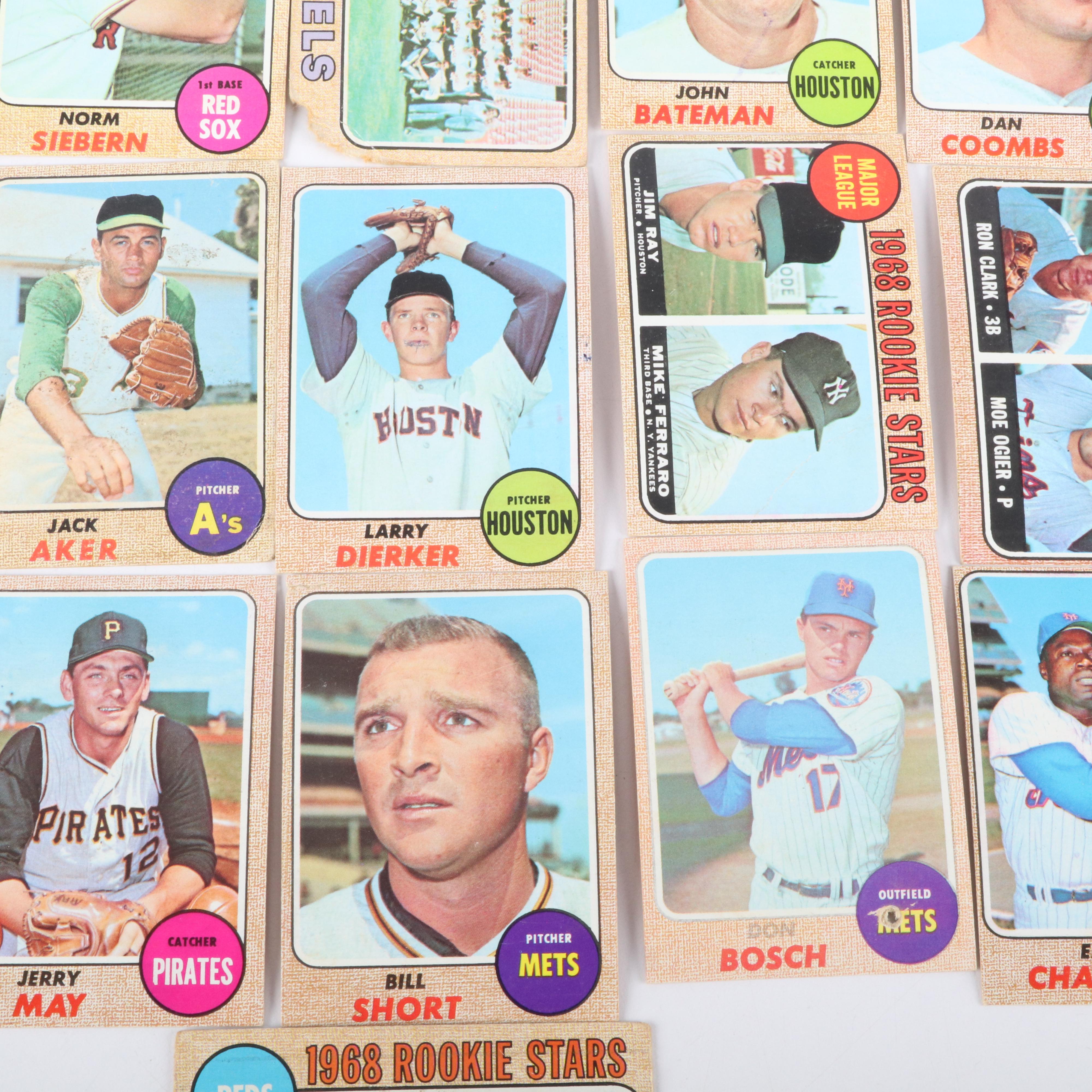 1968 Topps Baseball Cards Featuring Johnny Bench Rookie and More