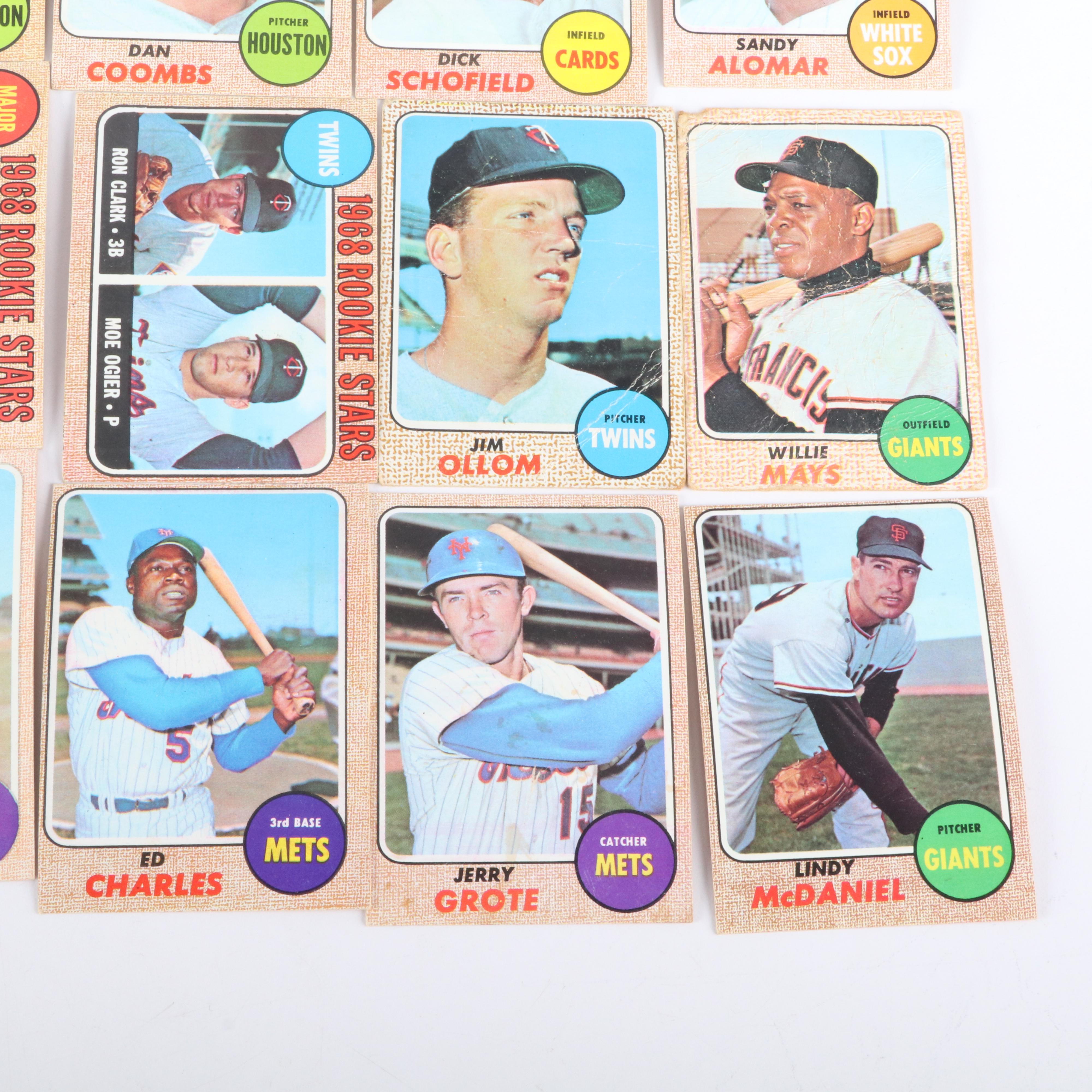 1968 Topps Baseball Cards Featuring Johnny Bench Rookie and More