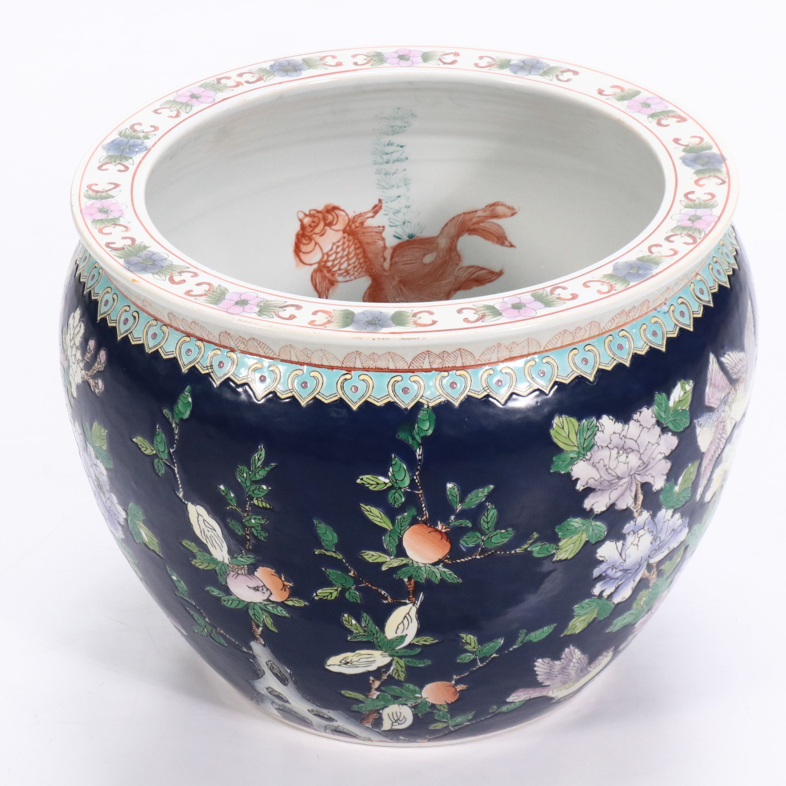 Chinese Porcelain Fishbowl Planter