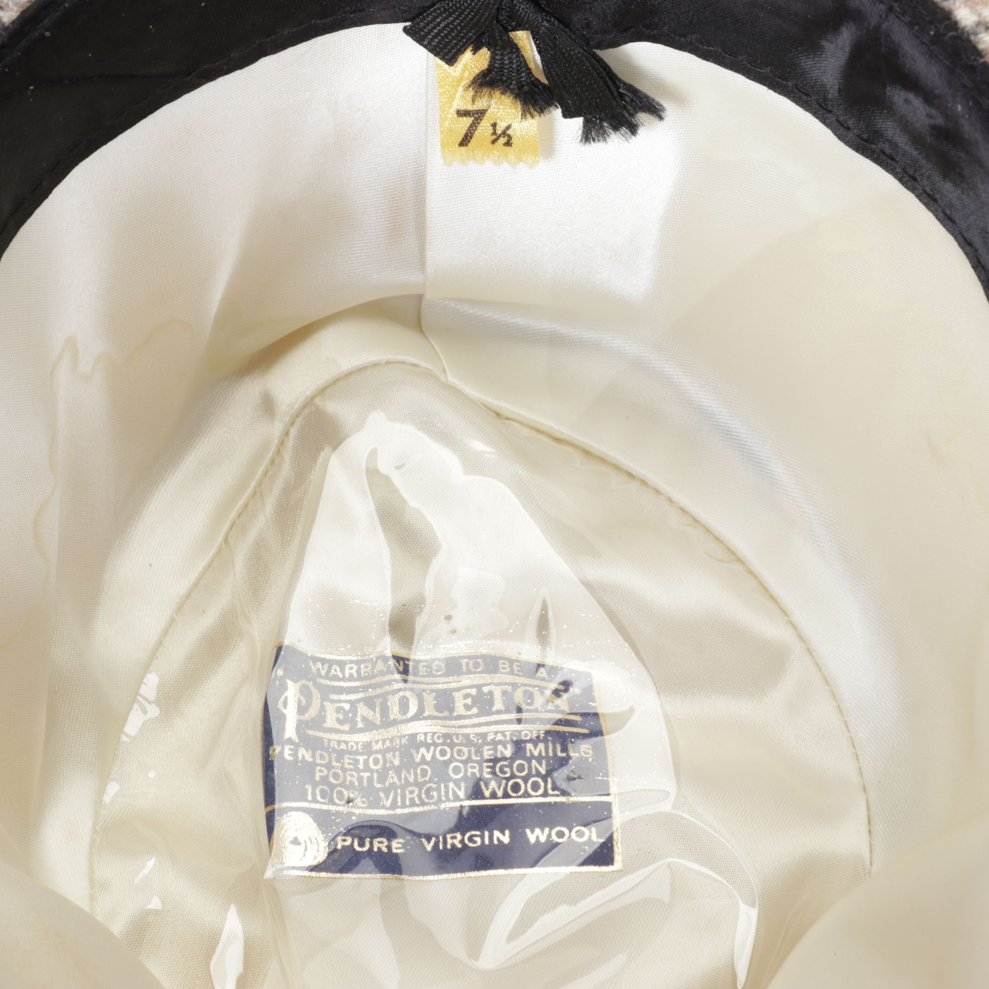 Stetson Straw Hat with Pendleton Houndstooth and Brown Wool Fedoras