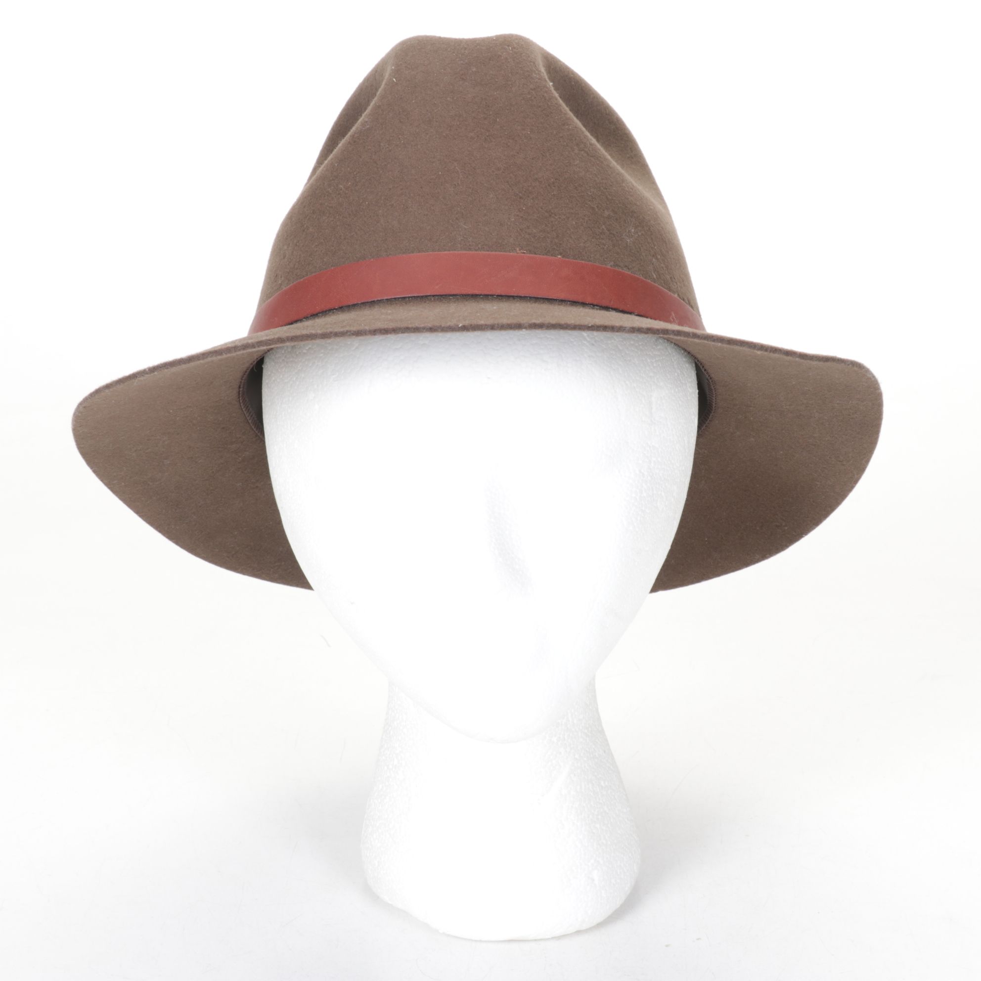 Stetson Straw Hat with Pendleton Houndstooth and Brown Wool Fedoras