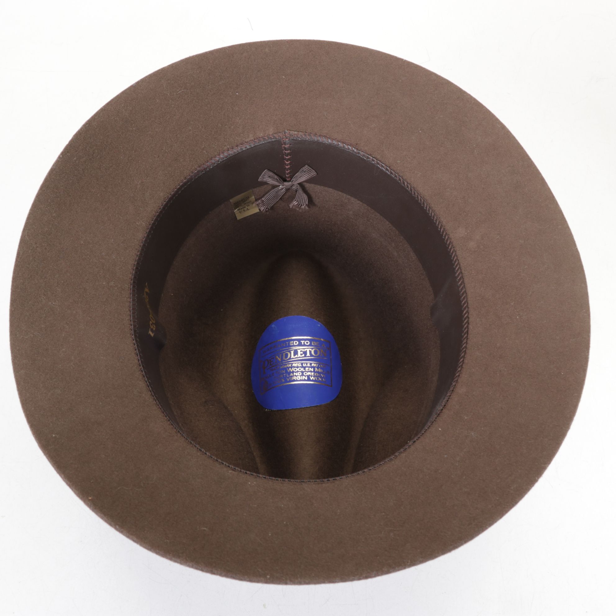 Stetson Straw Hat with Pendleton Houndstooth and Brown Wool Fedoras