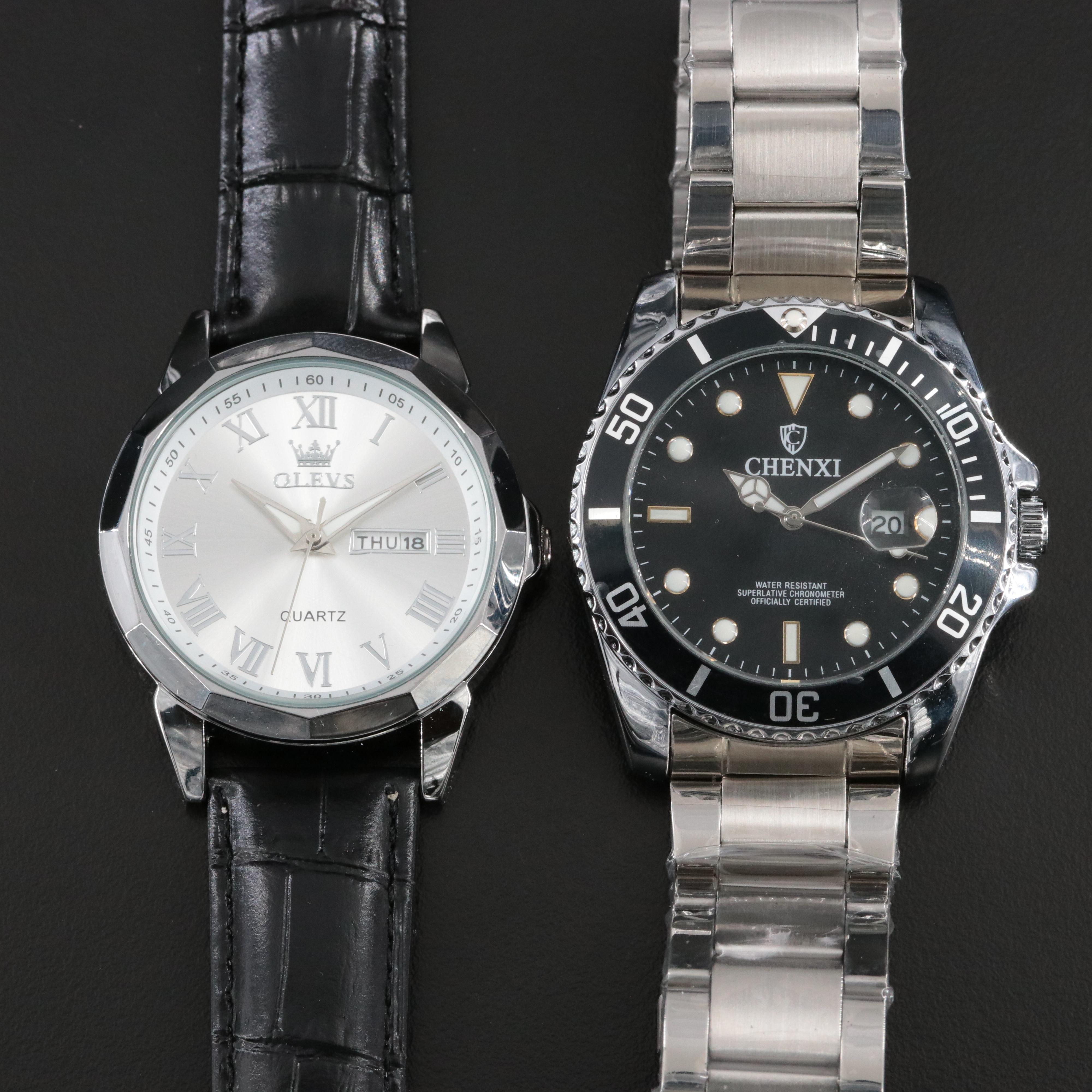 Two New Quartz Olevs & Chenxi Water Resistant Watches