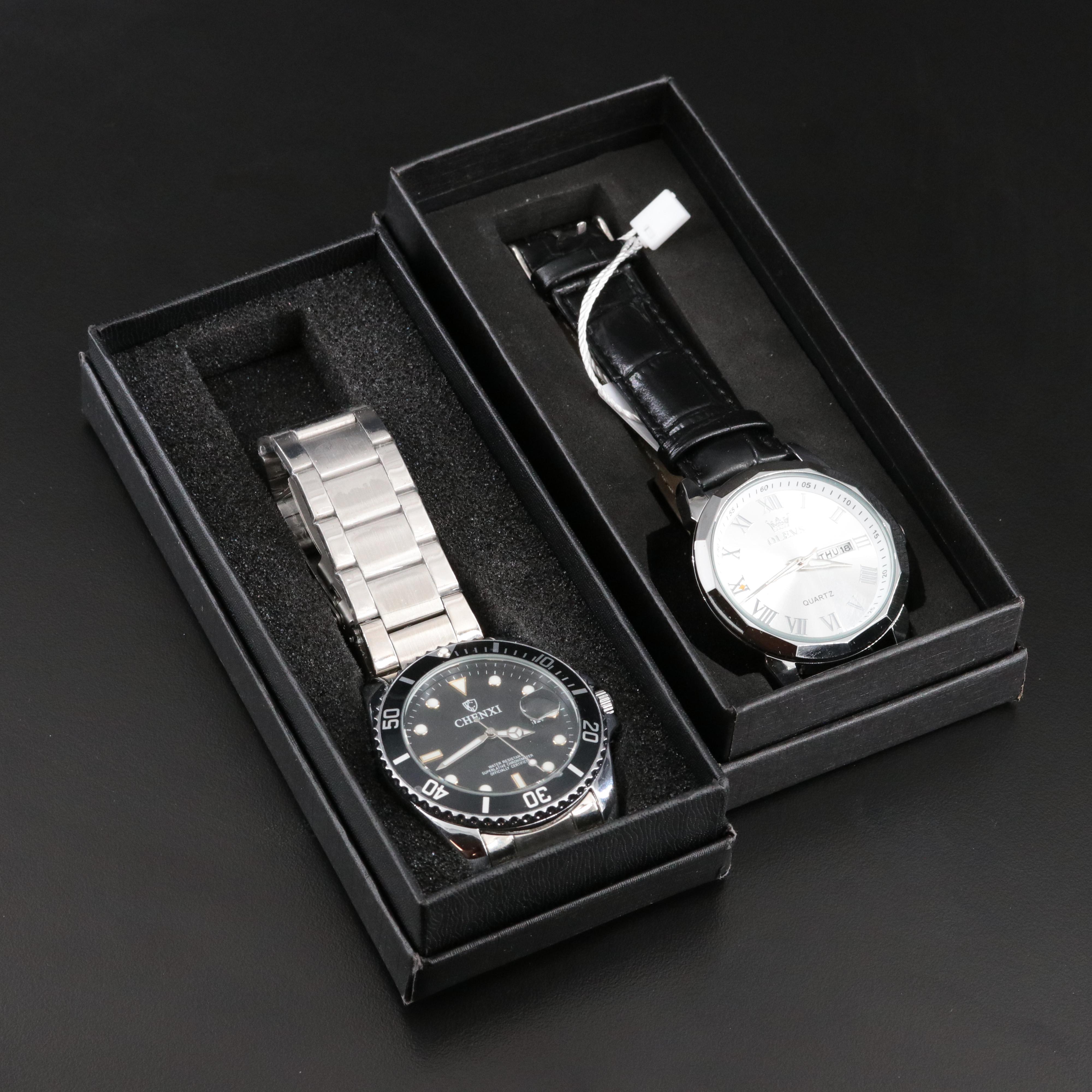 Two New Quartz Olevs & Chenxi Water Resistant Watches