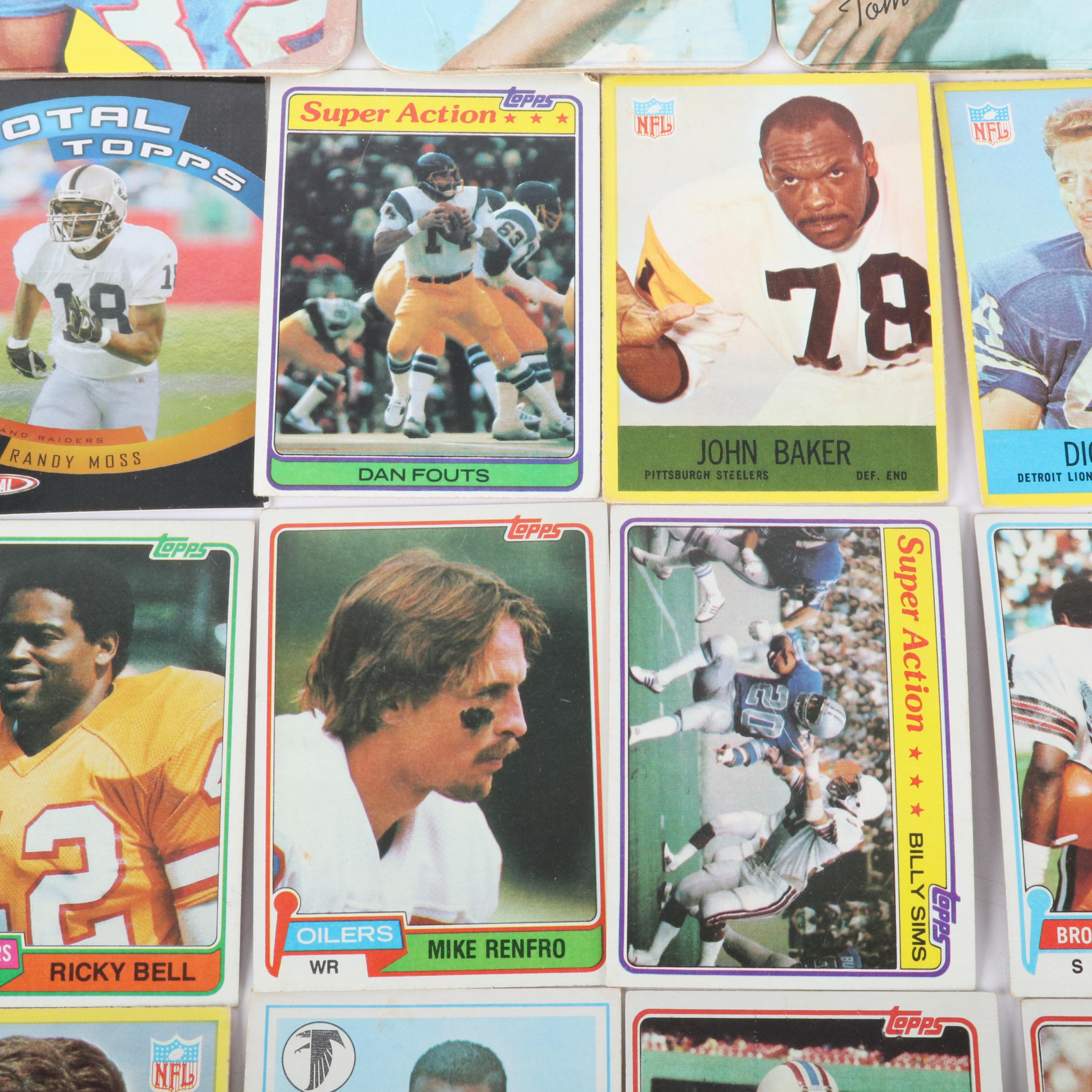 Topps and Philadelphia Football Cards Featuring O.J. Simpson, Randy Moss, & More