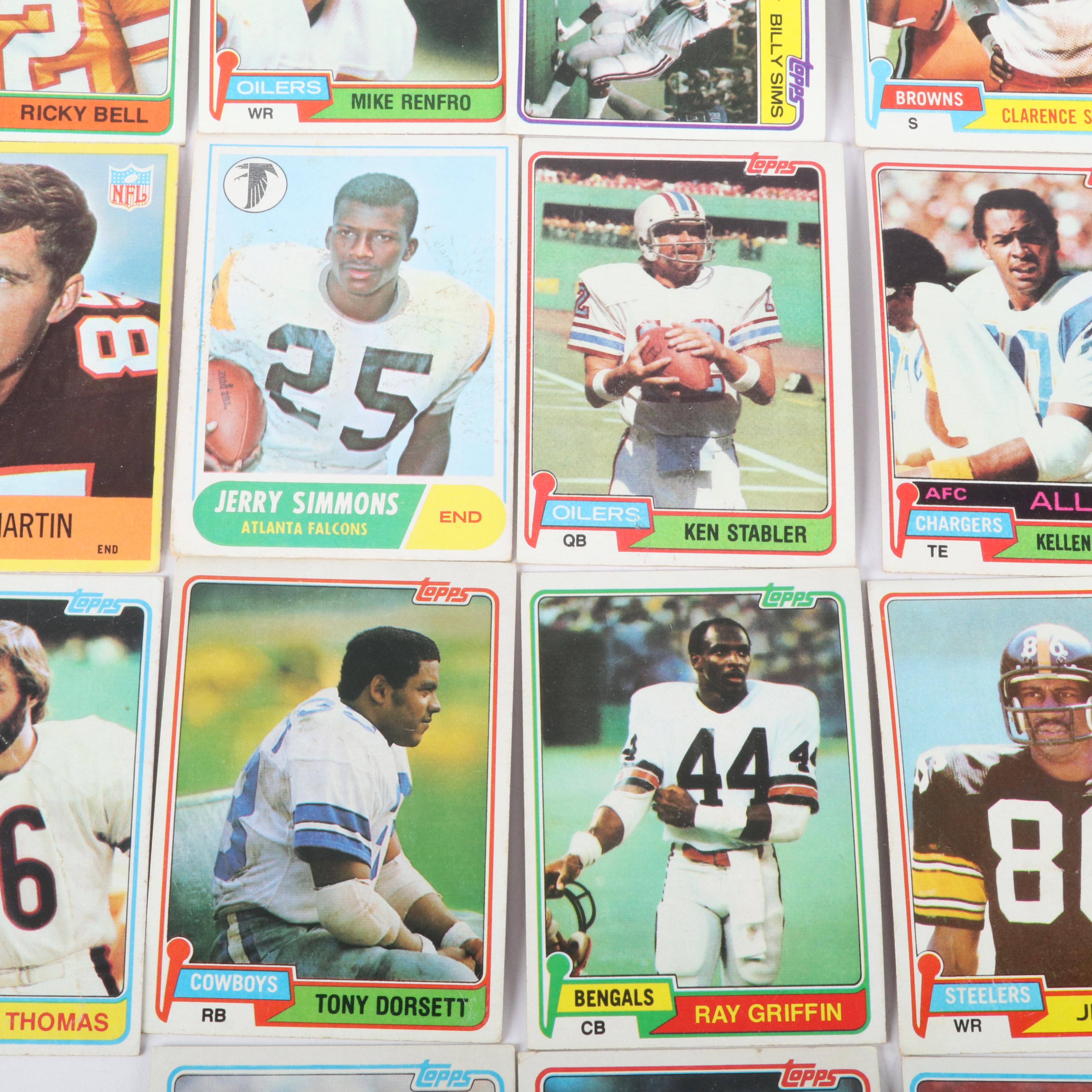 Topps and Philadelphia Football Cards Featuring O.J. Simpson, Randy Moss, & More