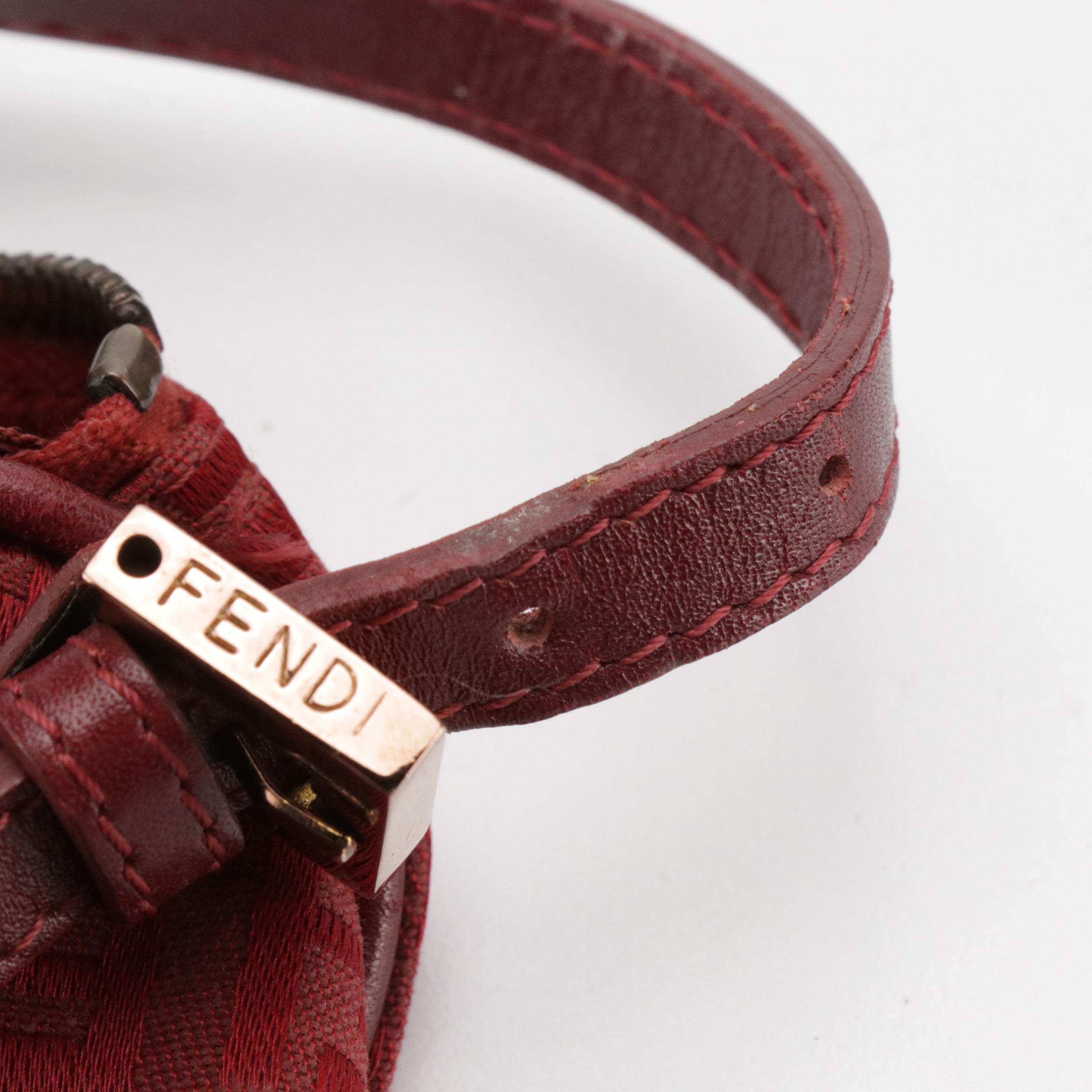 Fendi Pochette Barrel Handbag 7N0016 in Zucchino Canvas