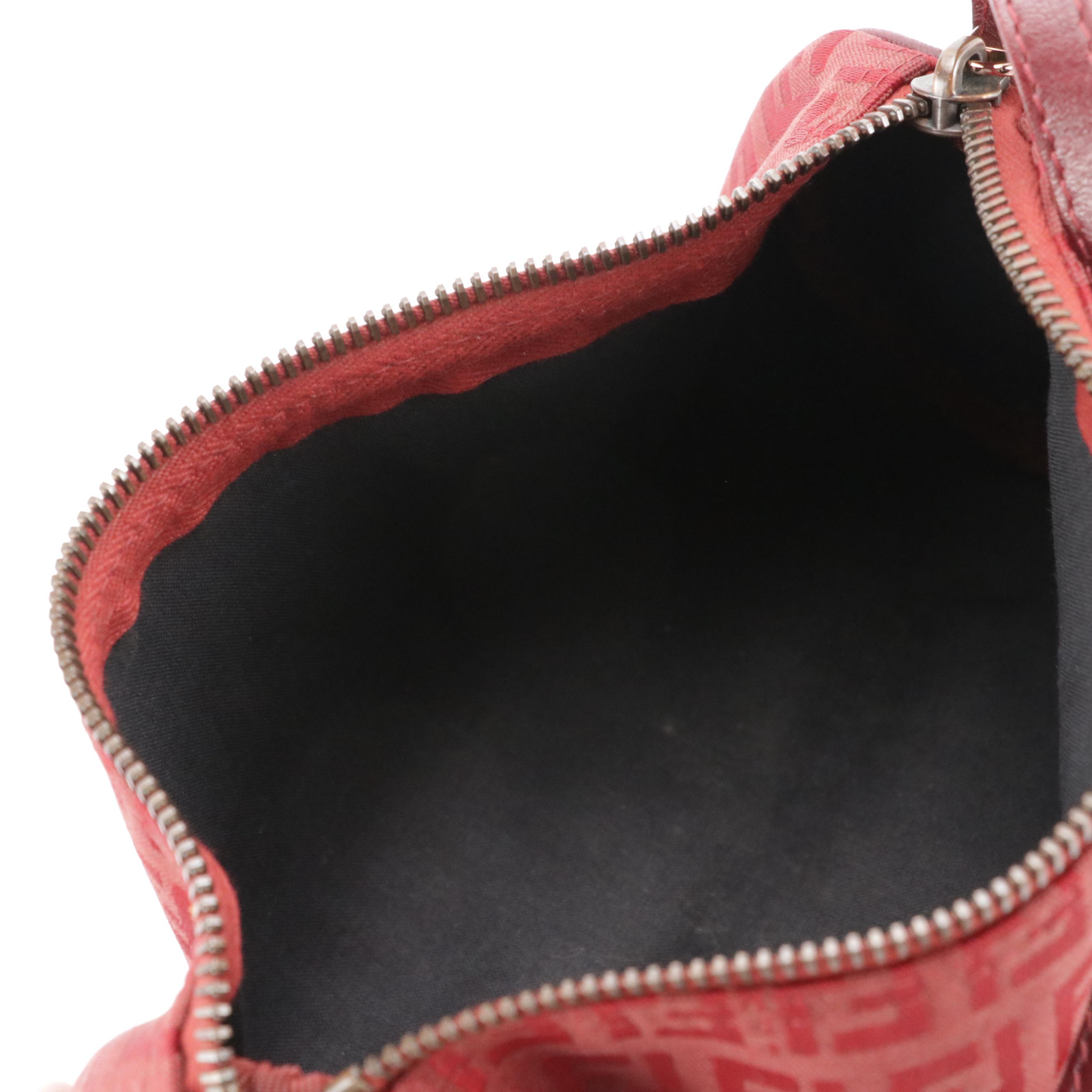 Fendi Pochette Barrel Handbag 7N0016 in Zucchino Canvas