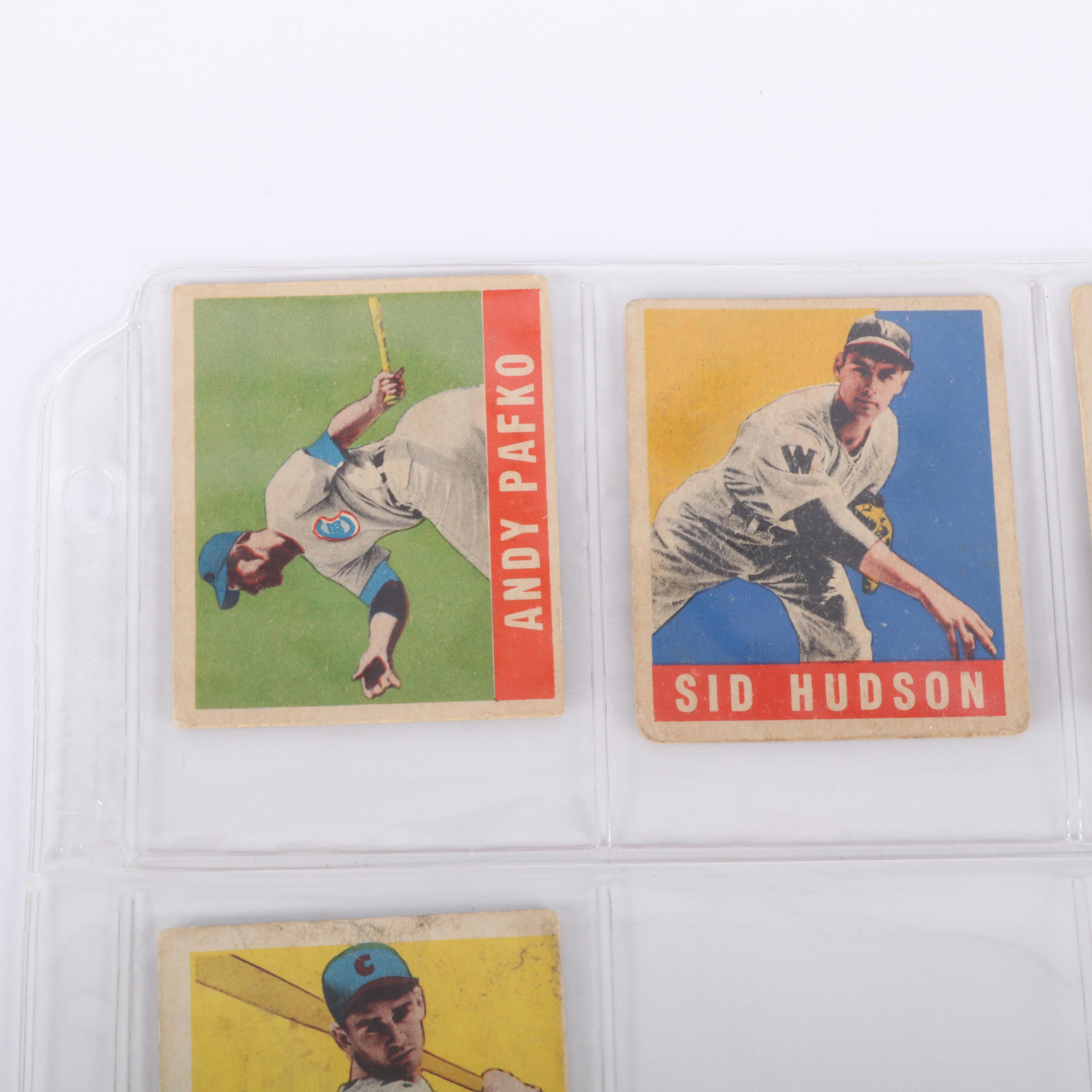 1948 Leaf Baseball Cards Featuring Ralph Kiner, Phil Rizzuto, and More