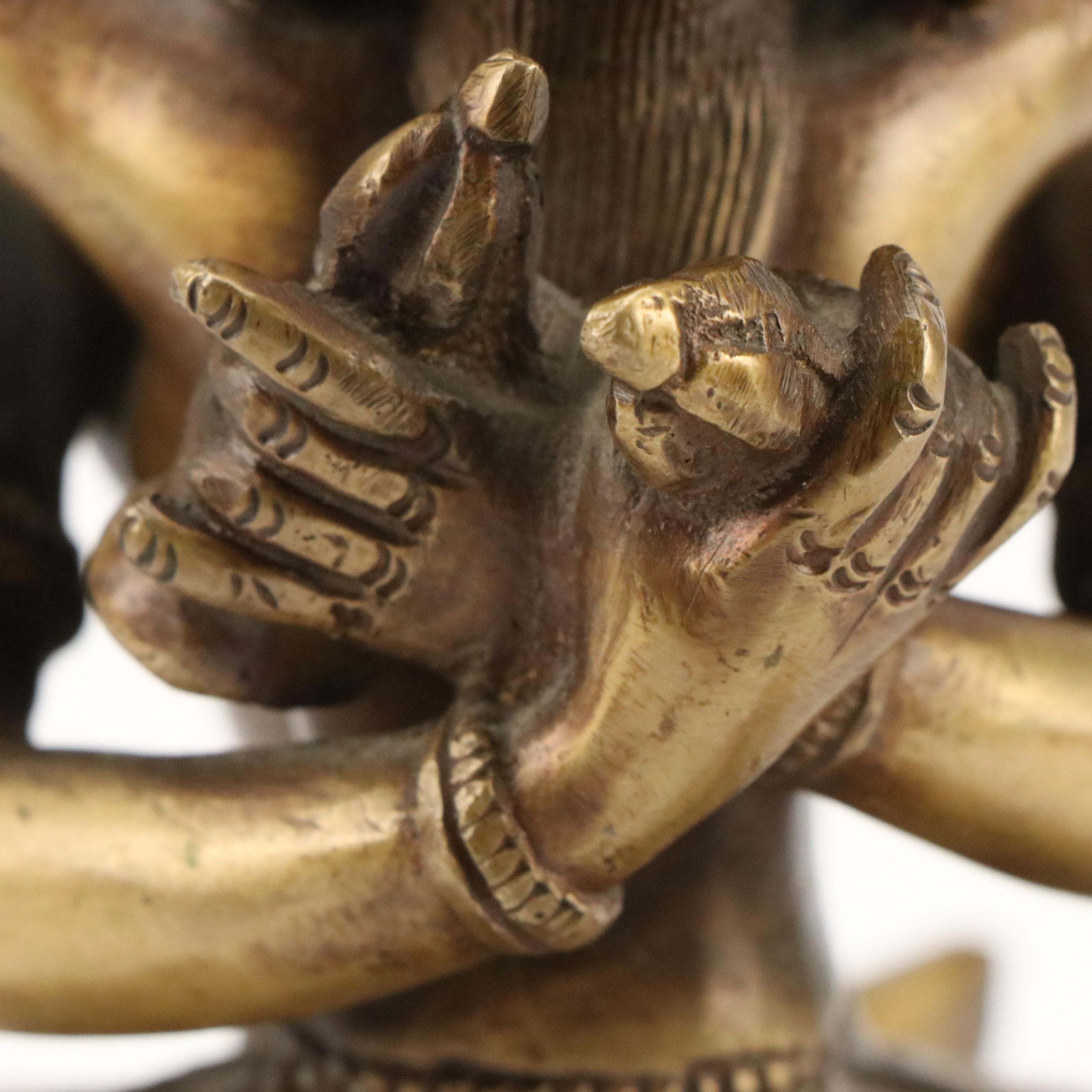 Hindu Bronze Indra and Shachi Statue