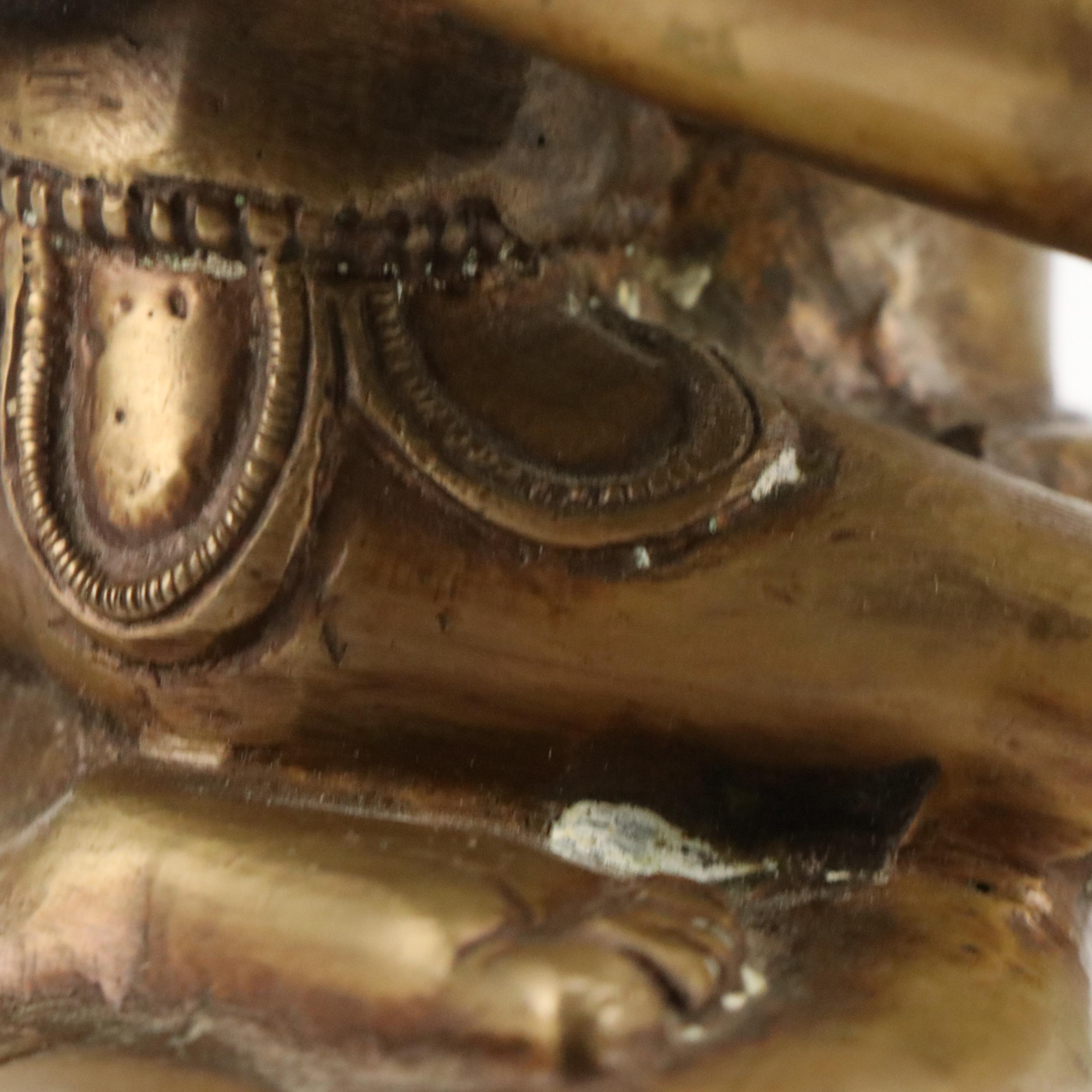 Hindu Bronze Indra and Shachi Statue