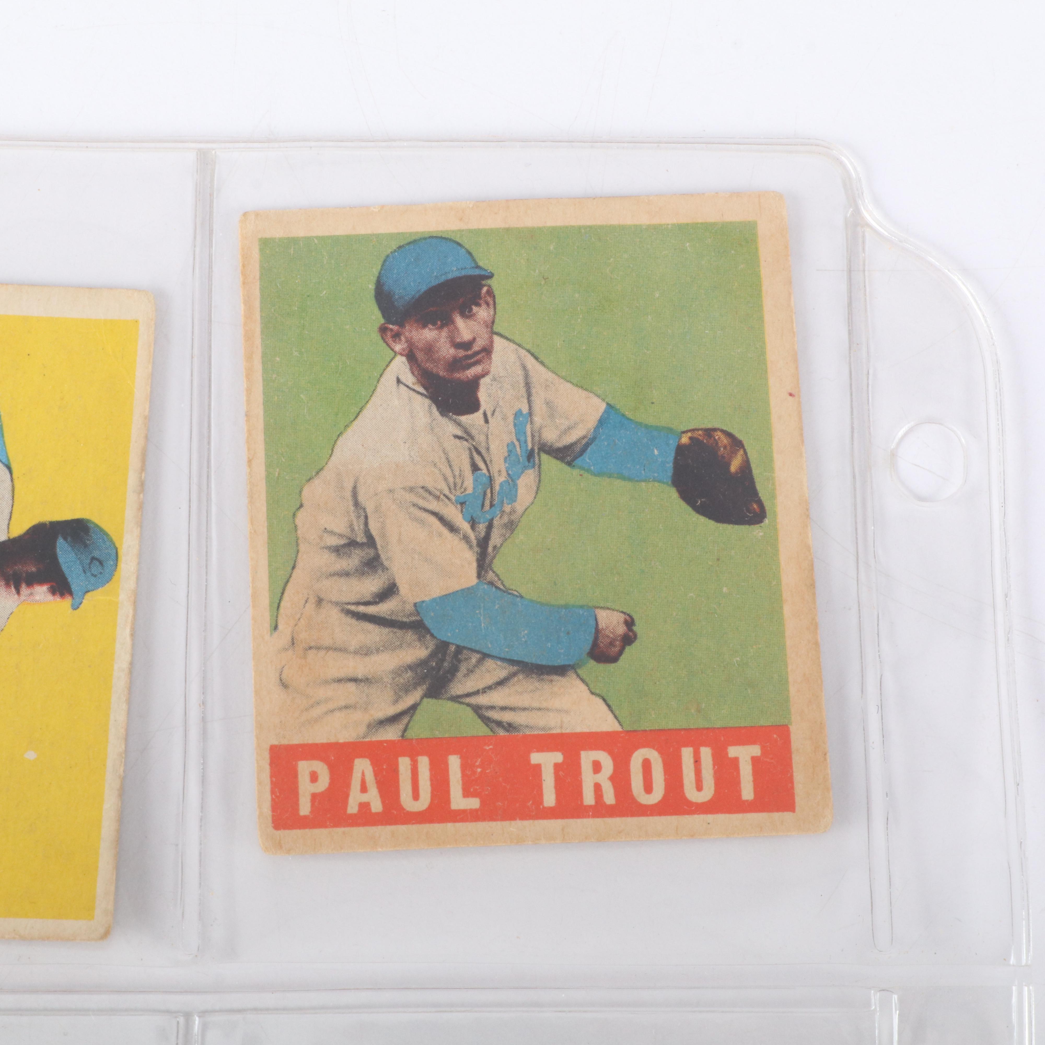 1948 Leaf Baseball Cards Featuring Ralph Kiner, Phil Rizzuto, and More