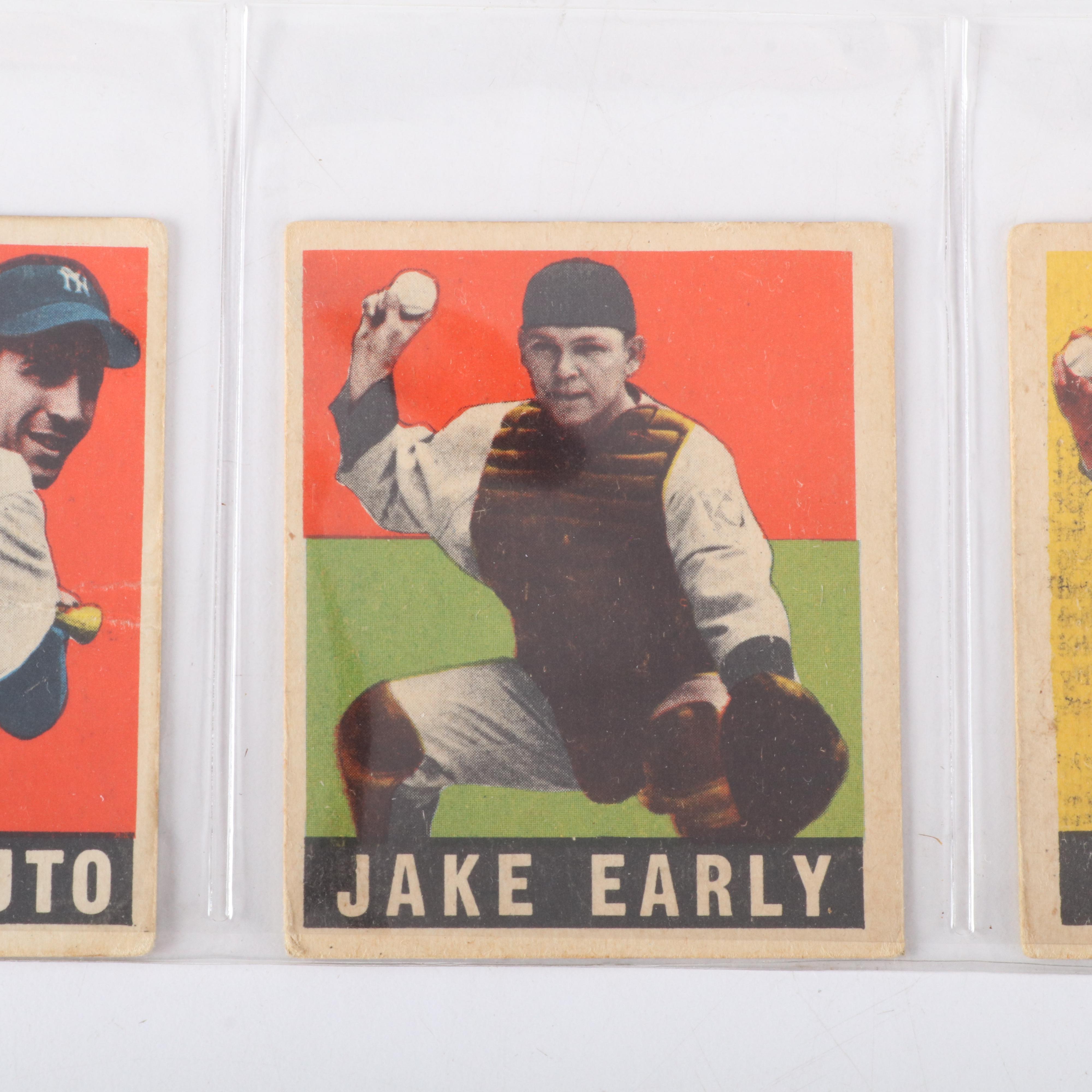 1948 Leaf Baseball Cards Featuring Ralph Kiner, Phil Rizzuto, and More