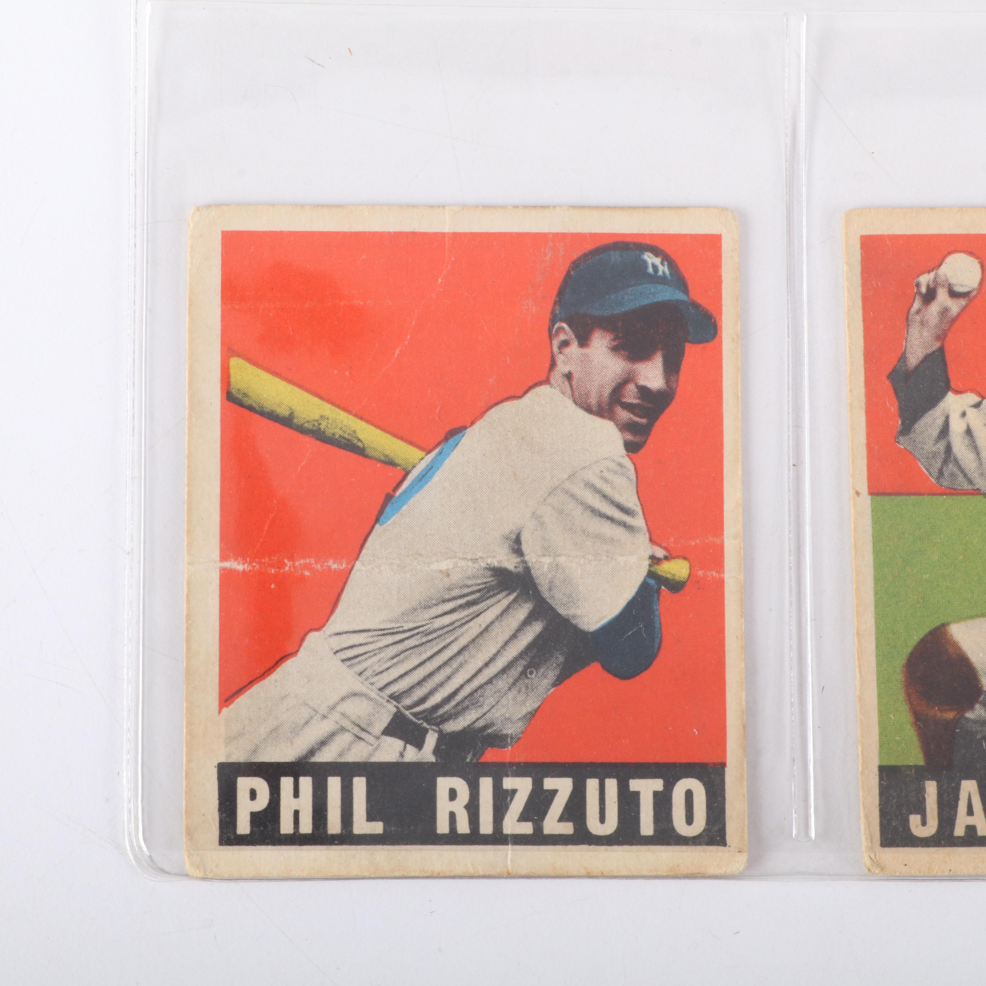 1948 Leaf Baseball Cards Featuring Ralph Kiner, Phil Rizzuto, and More