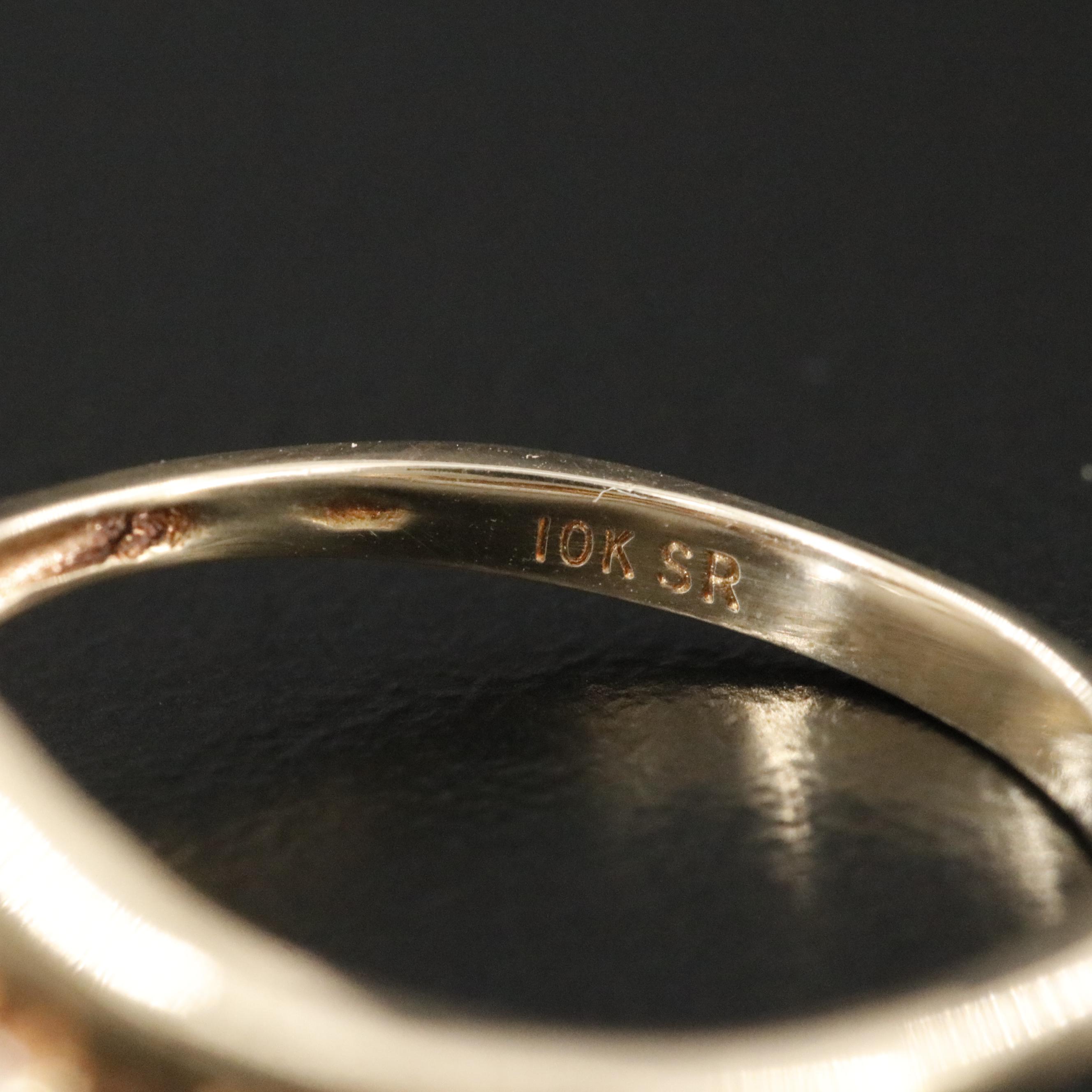 10K Pearl and Diamond Ring