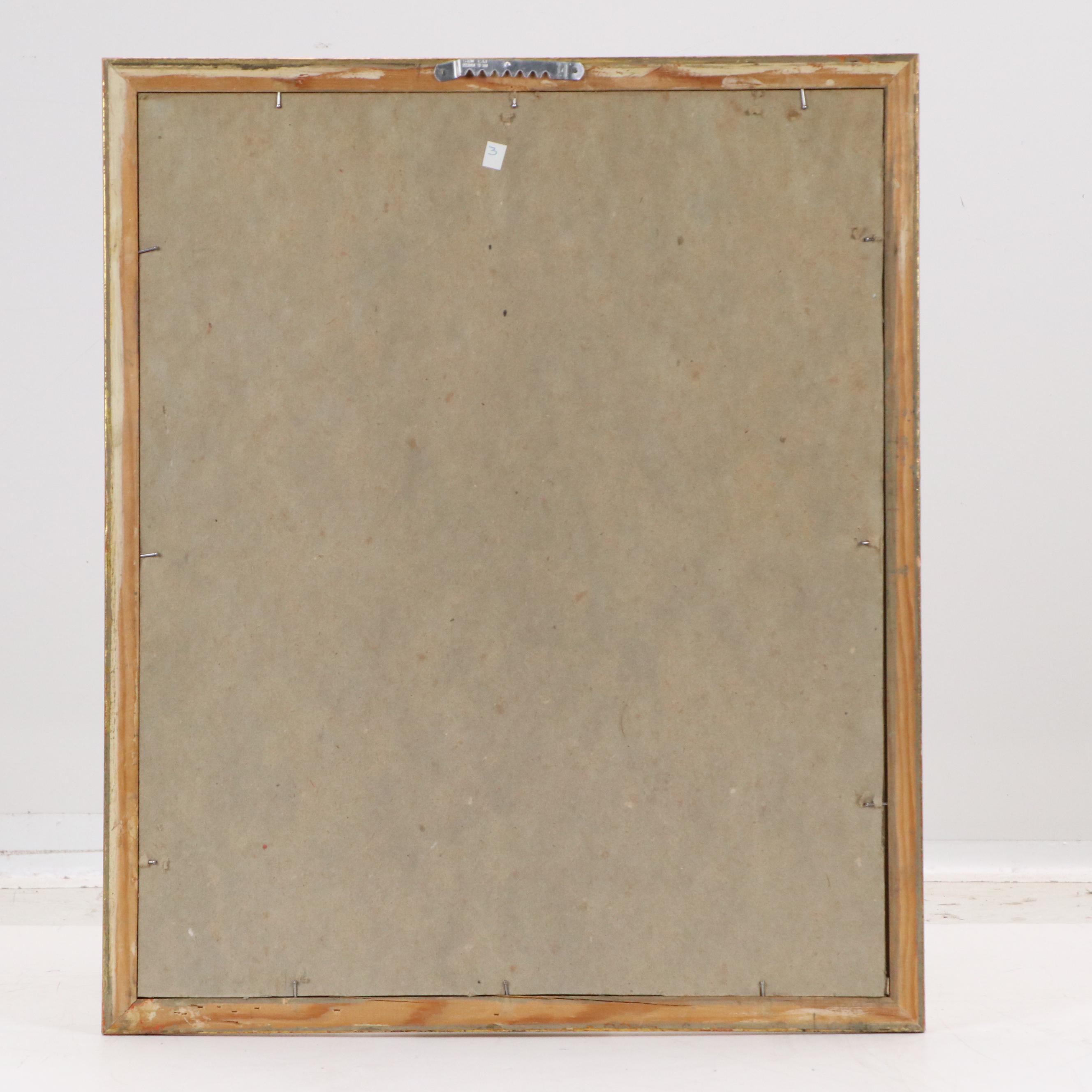 Henry Hutt Offset Lithograph of Woman with Large Green Hat, 1912