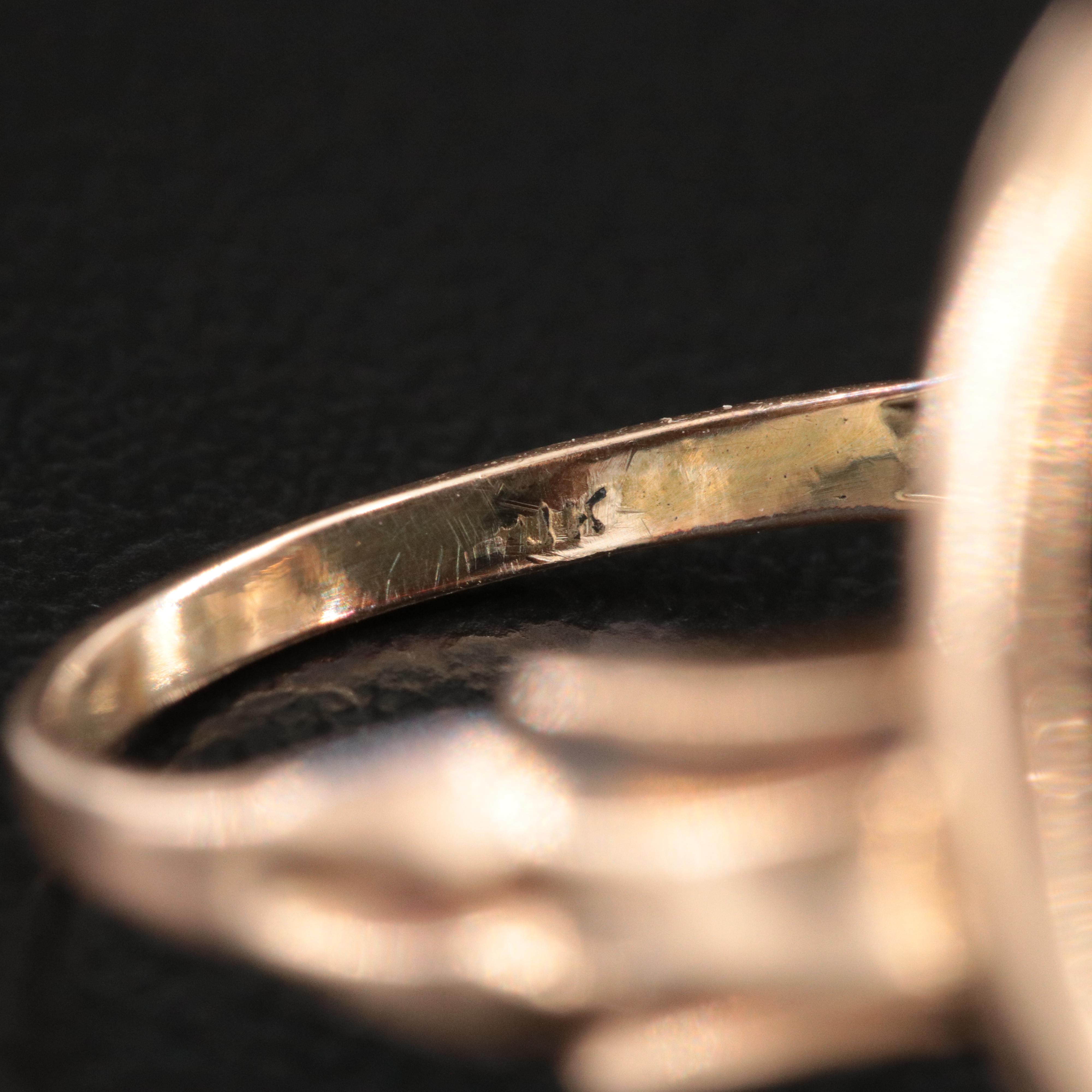 Vintage 10K Black Onyx and Diamond Ring