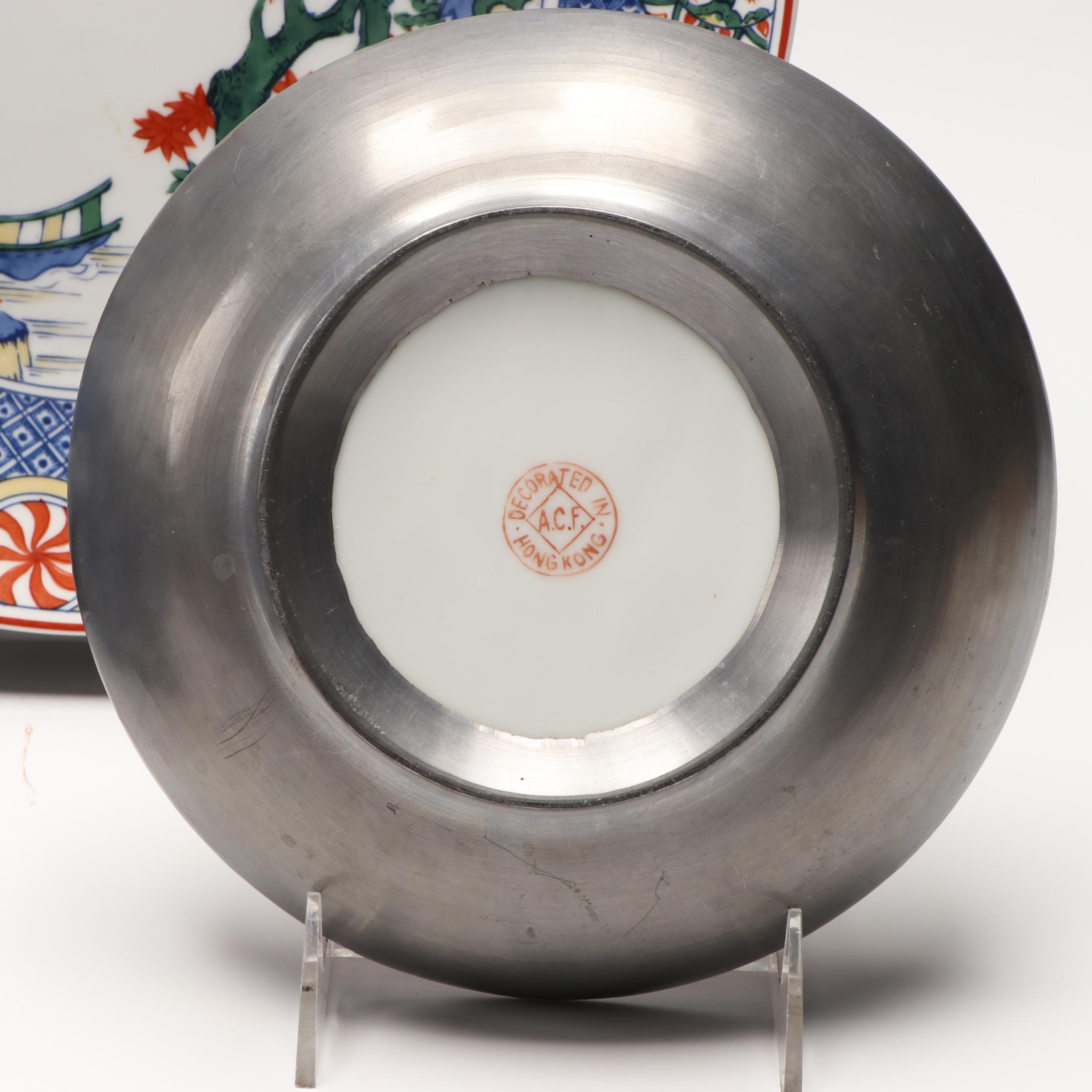 Blue on White Porcelain Ginger Jar, Decorative Plate, and More Décor