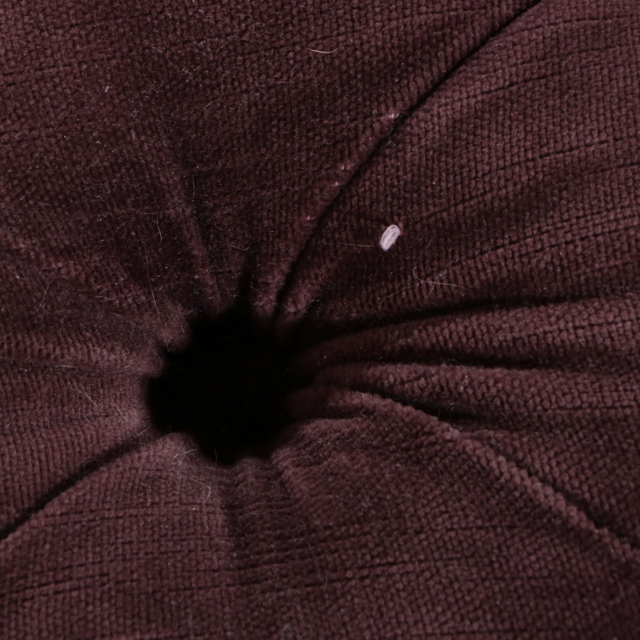 Queen Anne Style Button Tufted Upholstered and Mahogany Bench