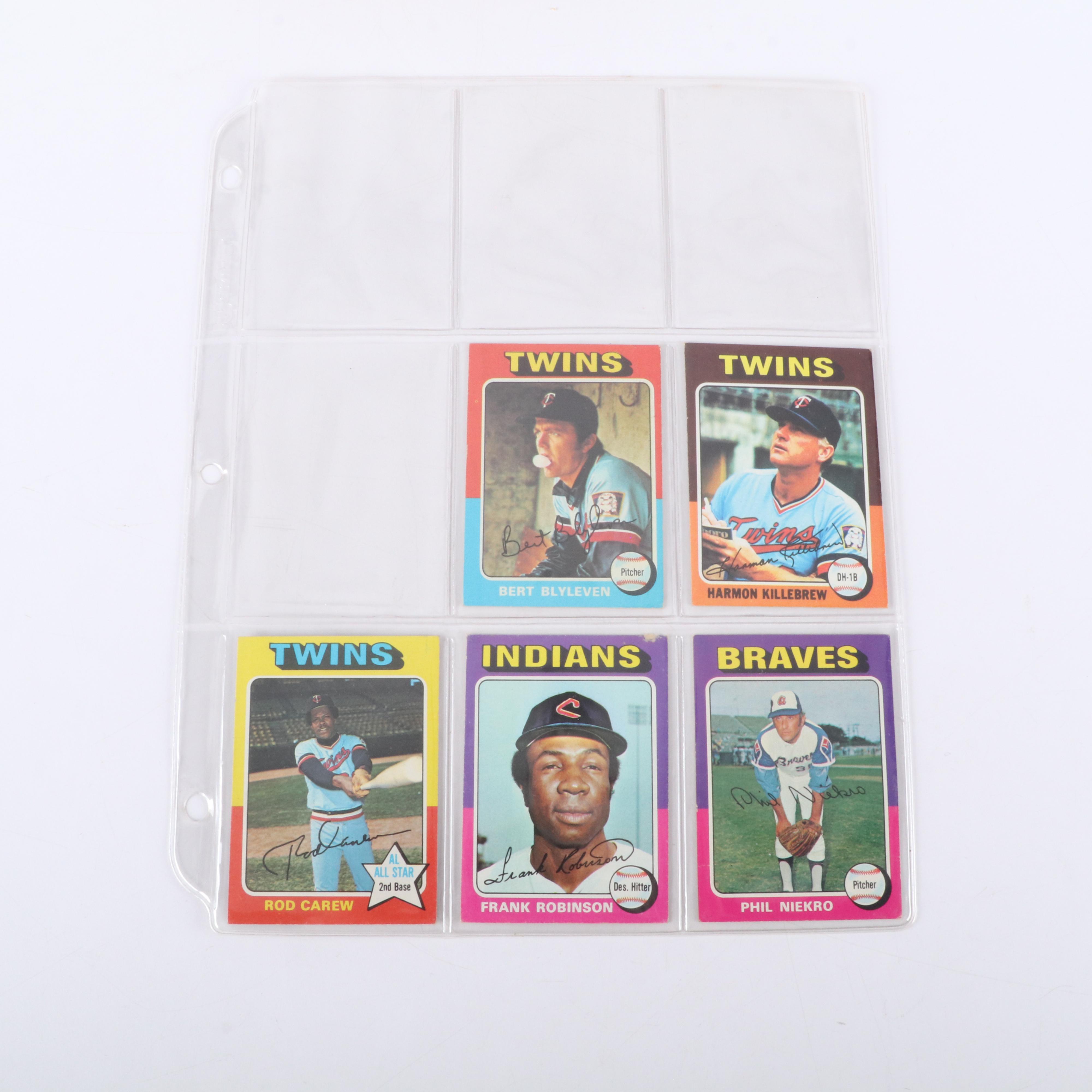 Topps Baseball Cards Featuring Nolan Ryan, Hank Aaron, and More, 1960s-1980s