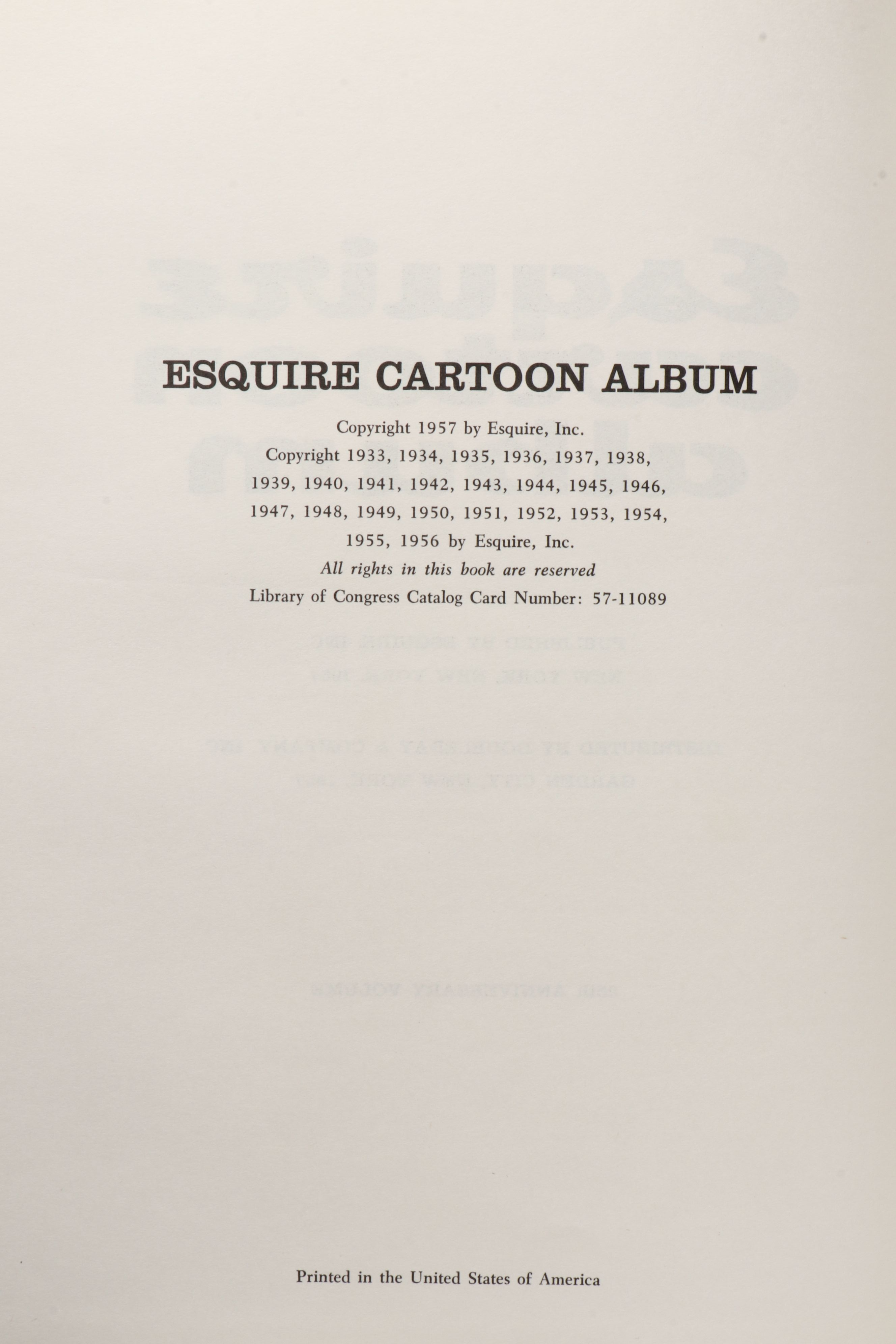 "The Esquire Cartoon Album" with The New Yorker Cartoon Compilation Books