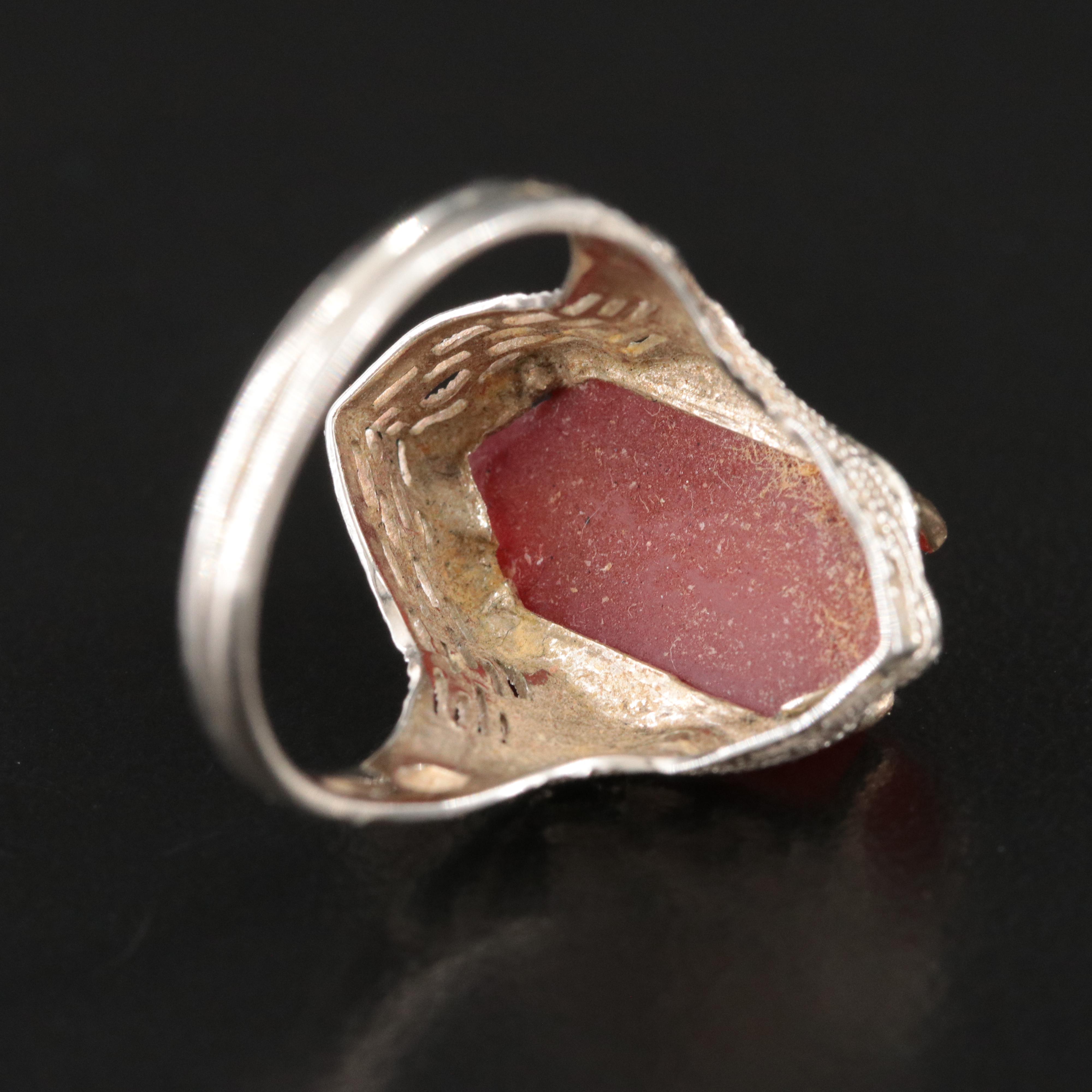 14K Carnelian Filigree Ring