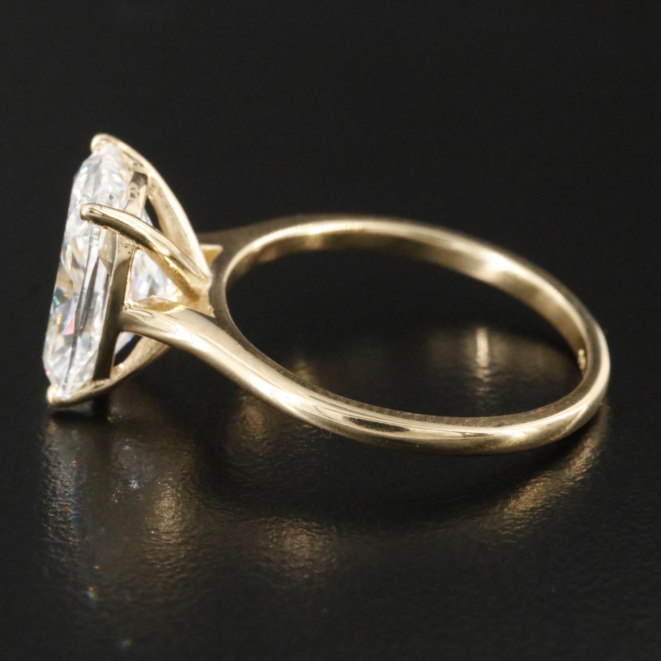 18K 5.09 CT Lab Grown Diamond Solitaire Ring with IGI Report