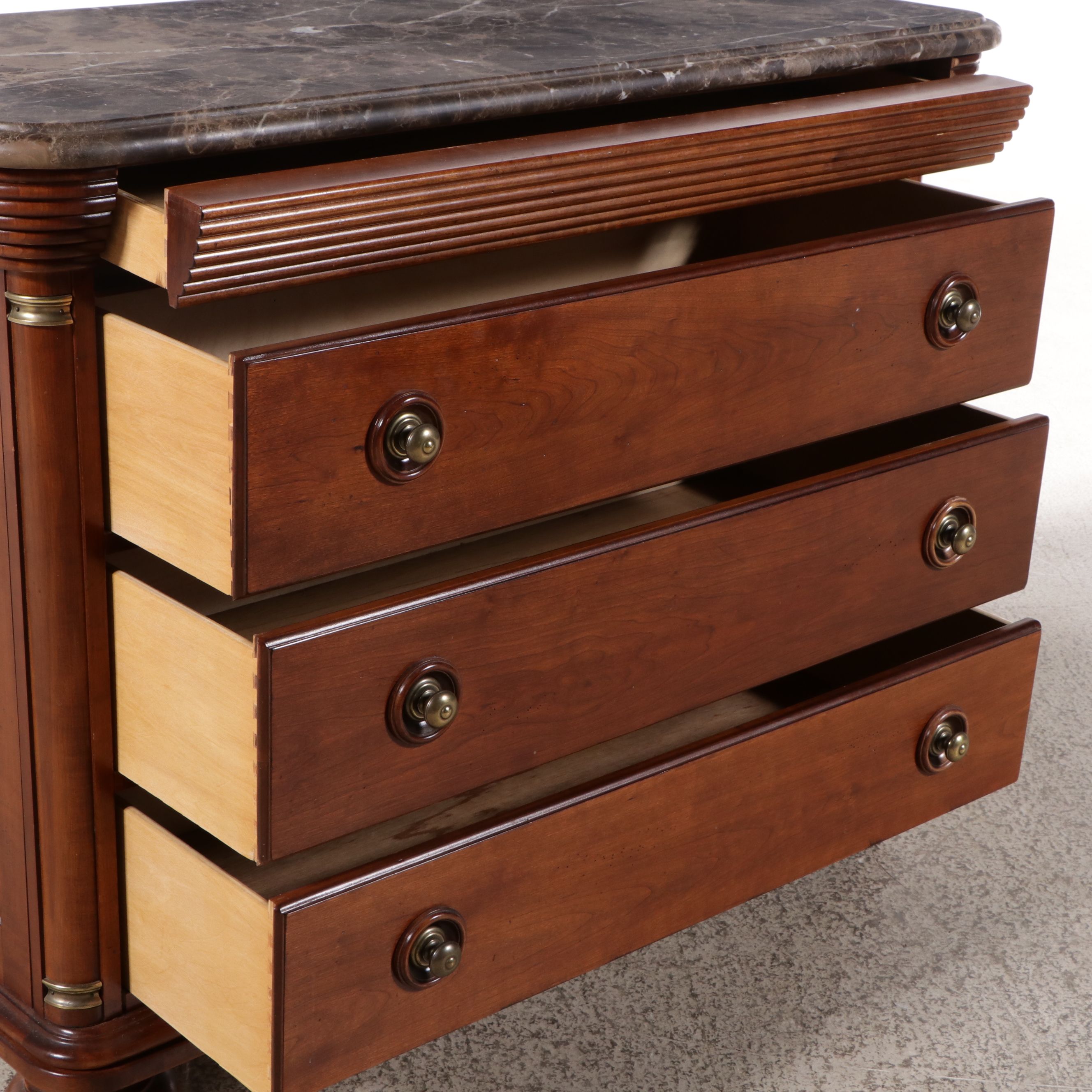 Nautica Home Louis Philippe Style Marble Top Chest of Drawers