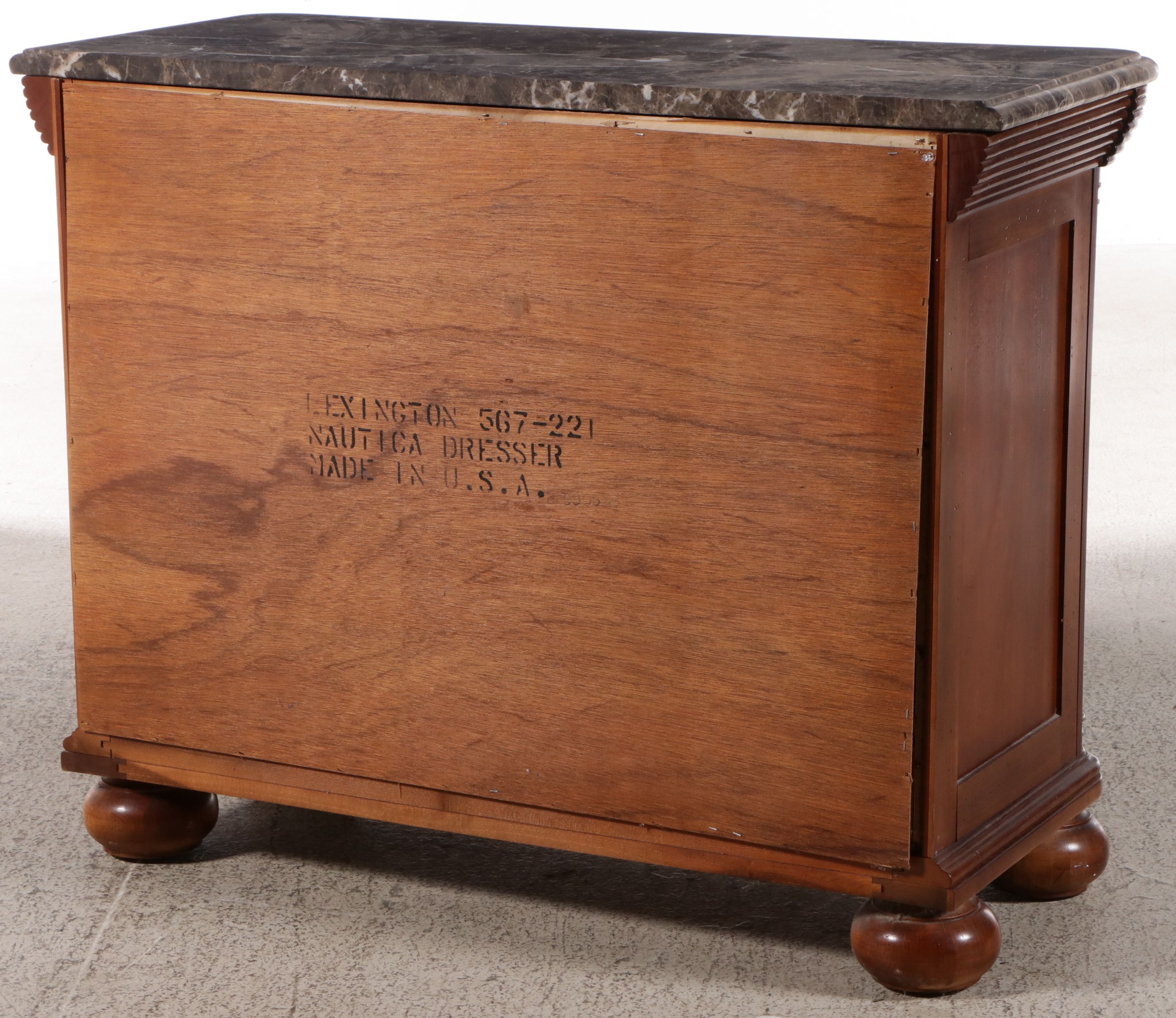 Nautica Home Louis Philippe Style Marble Top Chest of Drawers