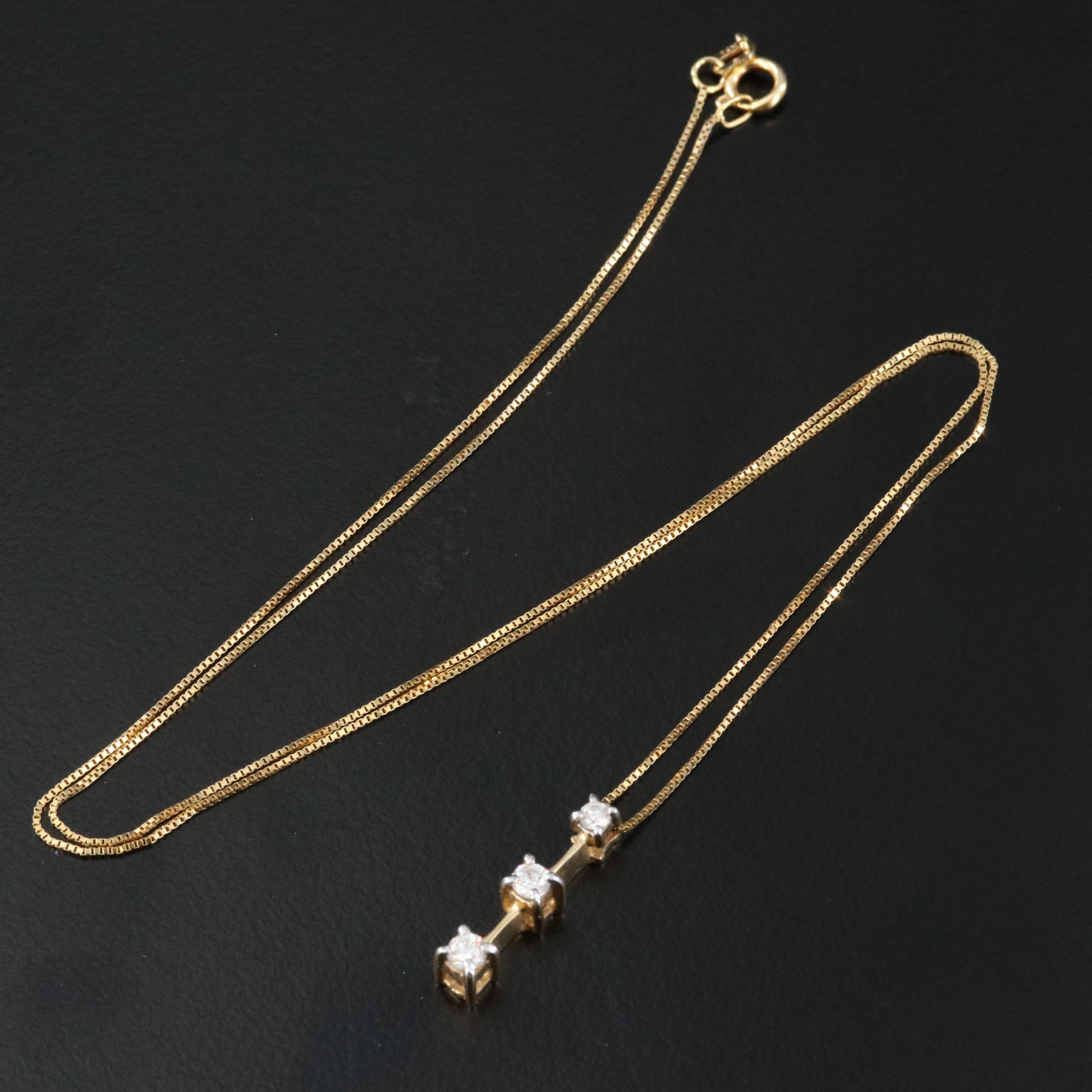 14K 0.25 CTW Diamond Pendant Necklace