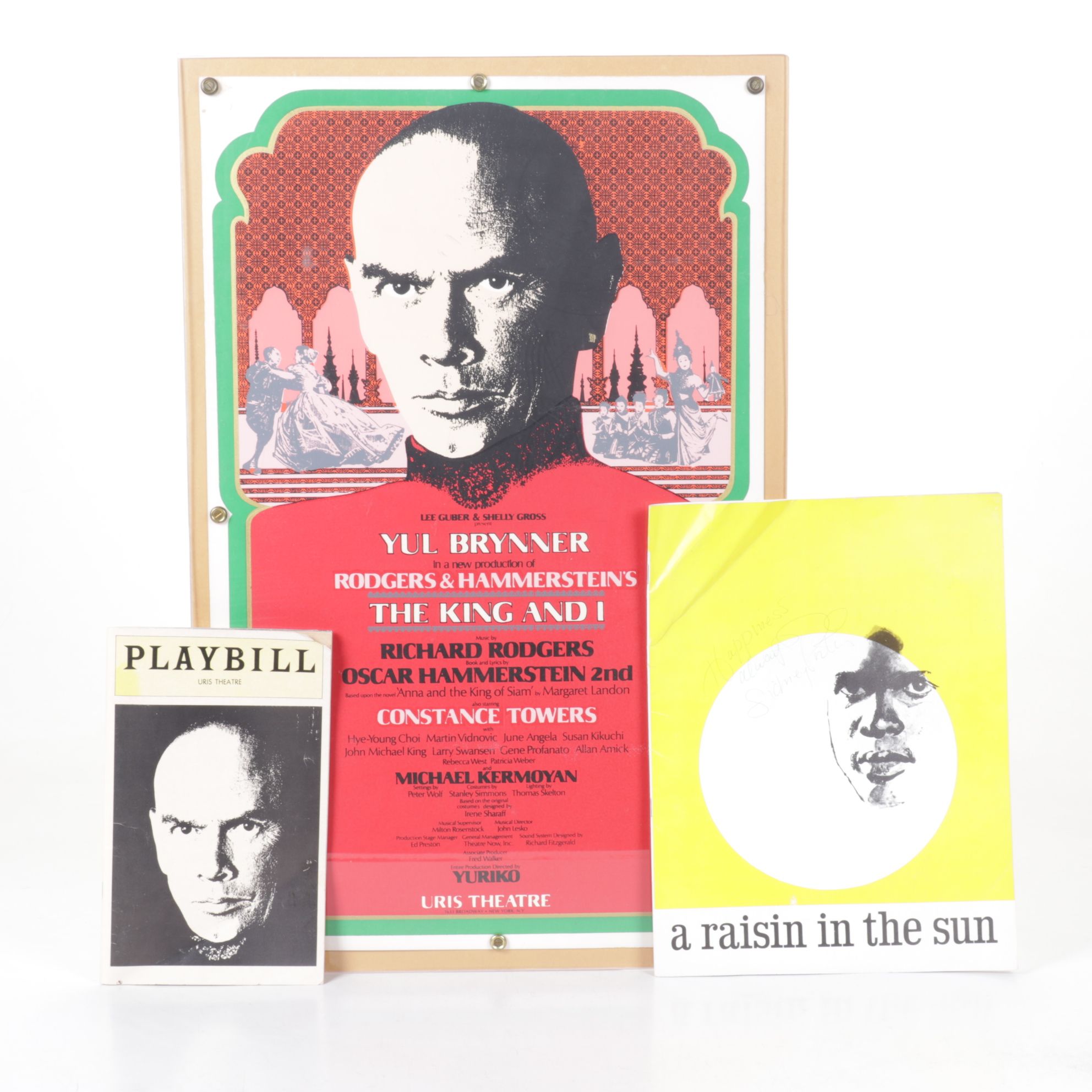 Sidney Poitier Signed "A Raisin in the Sun" Program & "The King and I", 1959