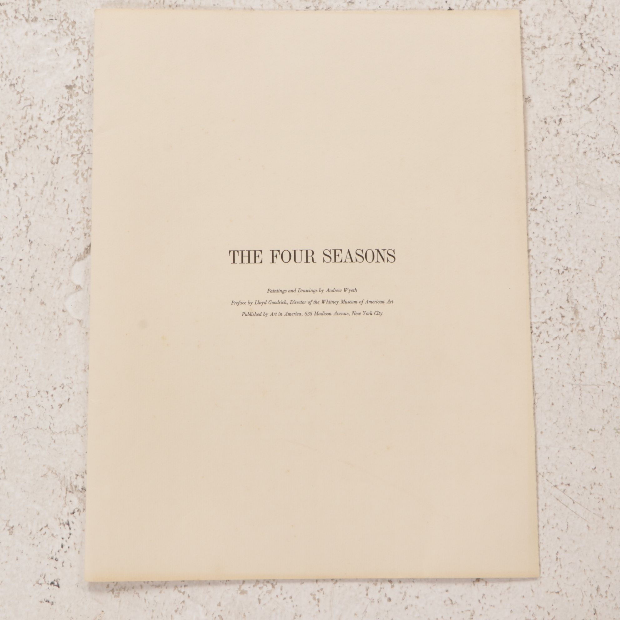 Offset Lithograph Portfolio After Andrew Wyeth "The Four Seasons", 1962