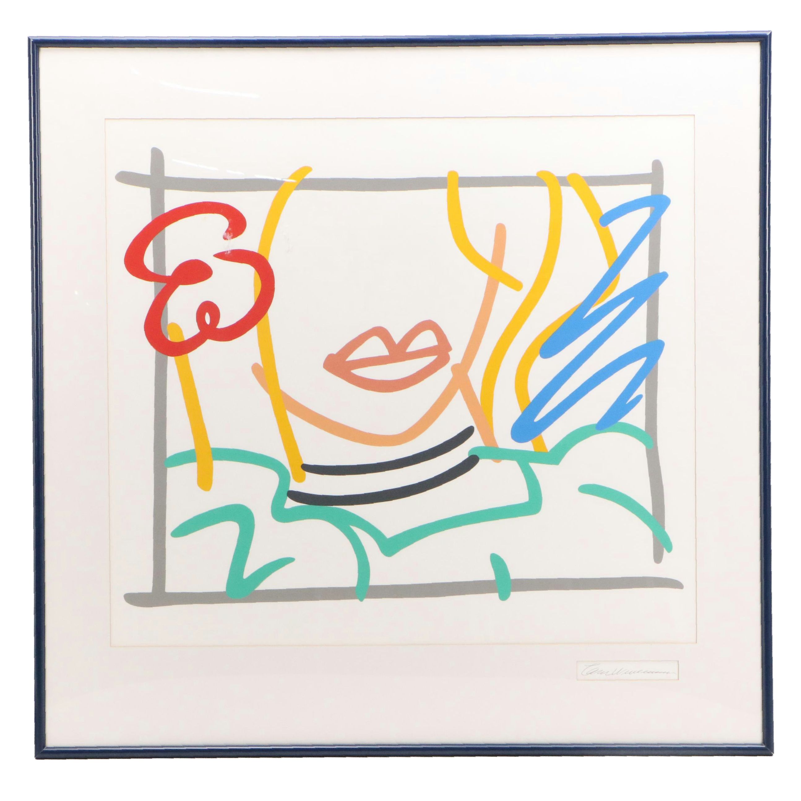 Tom Wesselmann Serigraph "Monica," 1985