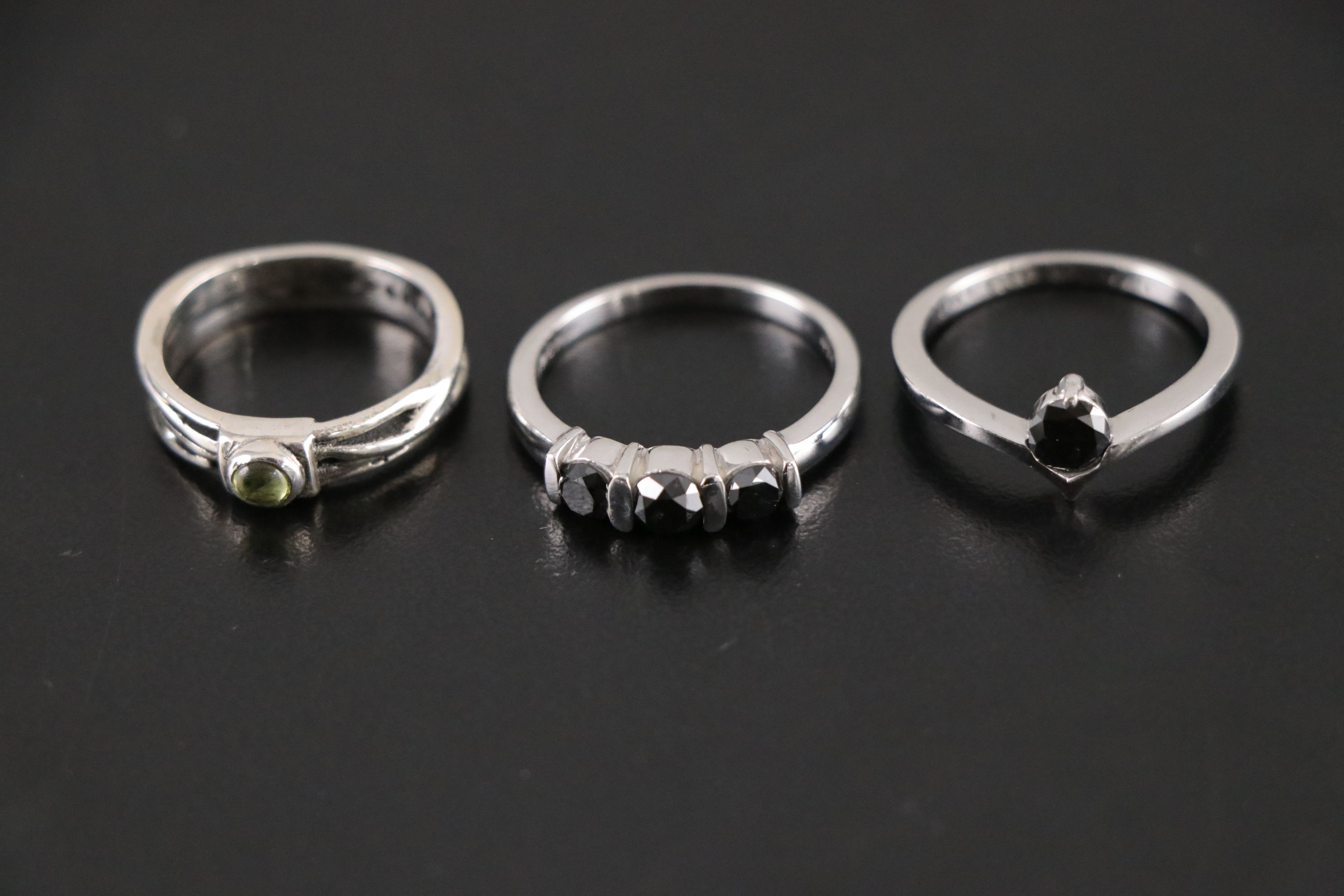 14 Assorted Sterling Silver Rings, Necklaces and Earrings