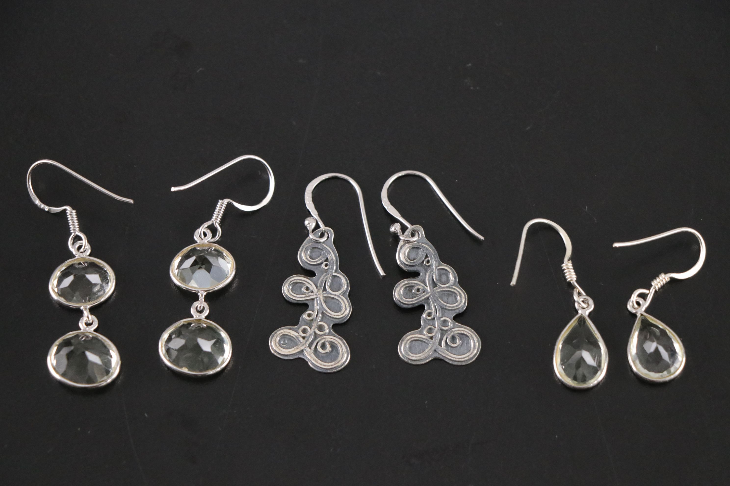 14 Assorted Sterling Silver Rings, Necklaces and Earrings